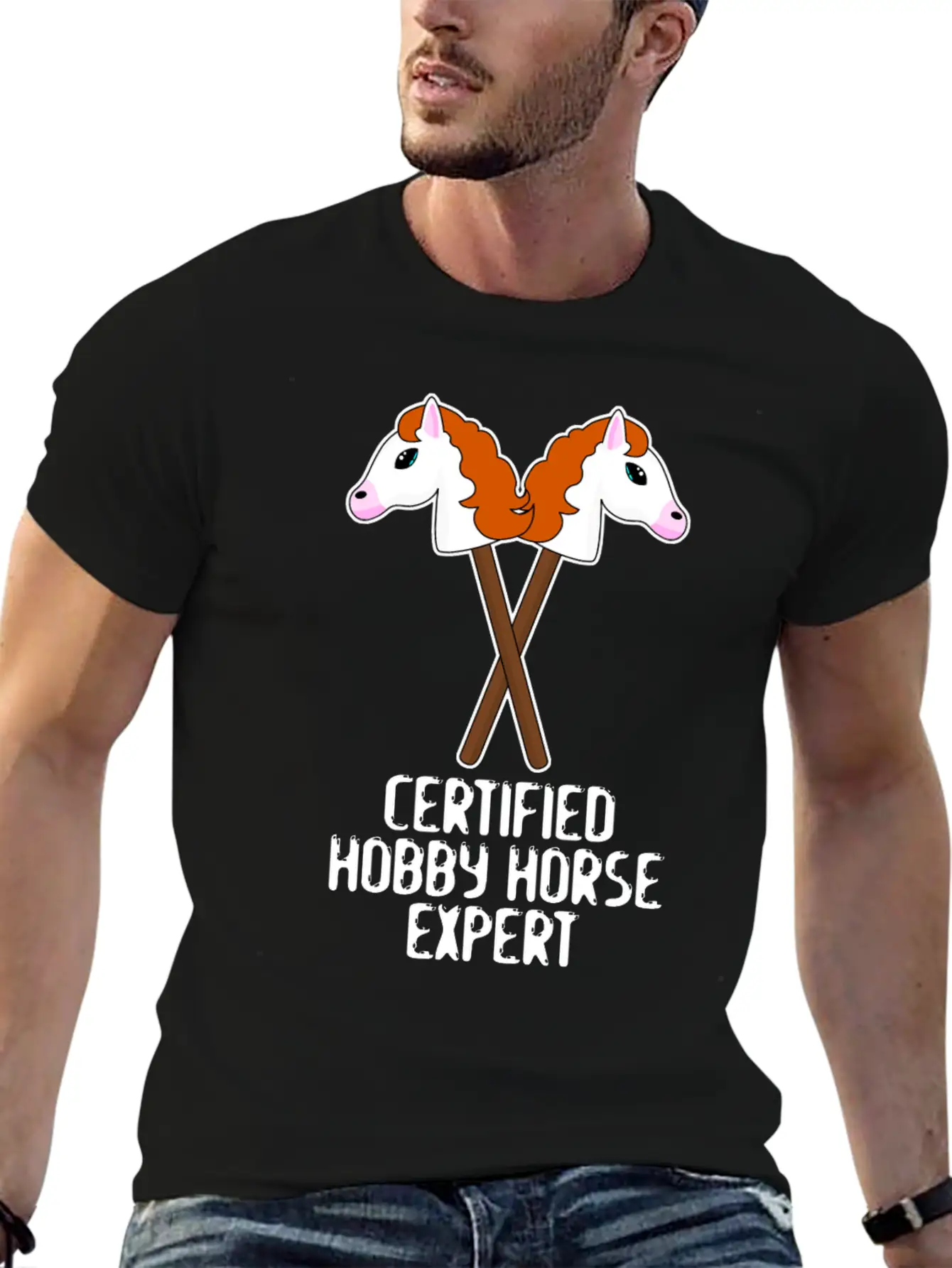 Hobby Horse Expert Team Hobby Horsing Basic Graphic T-Shirt – Daily Comfort In Soft Cotton