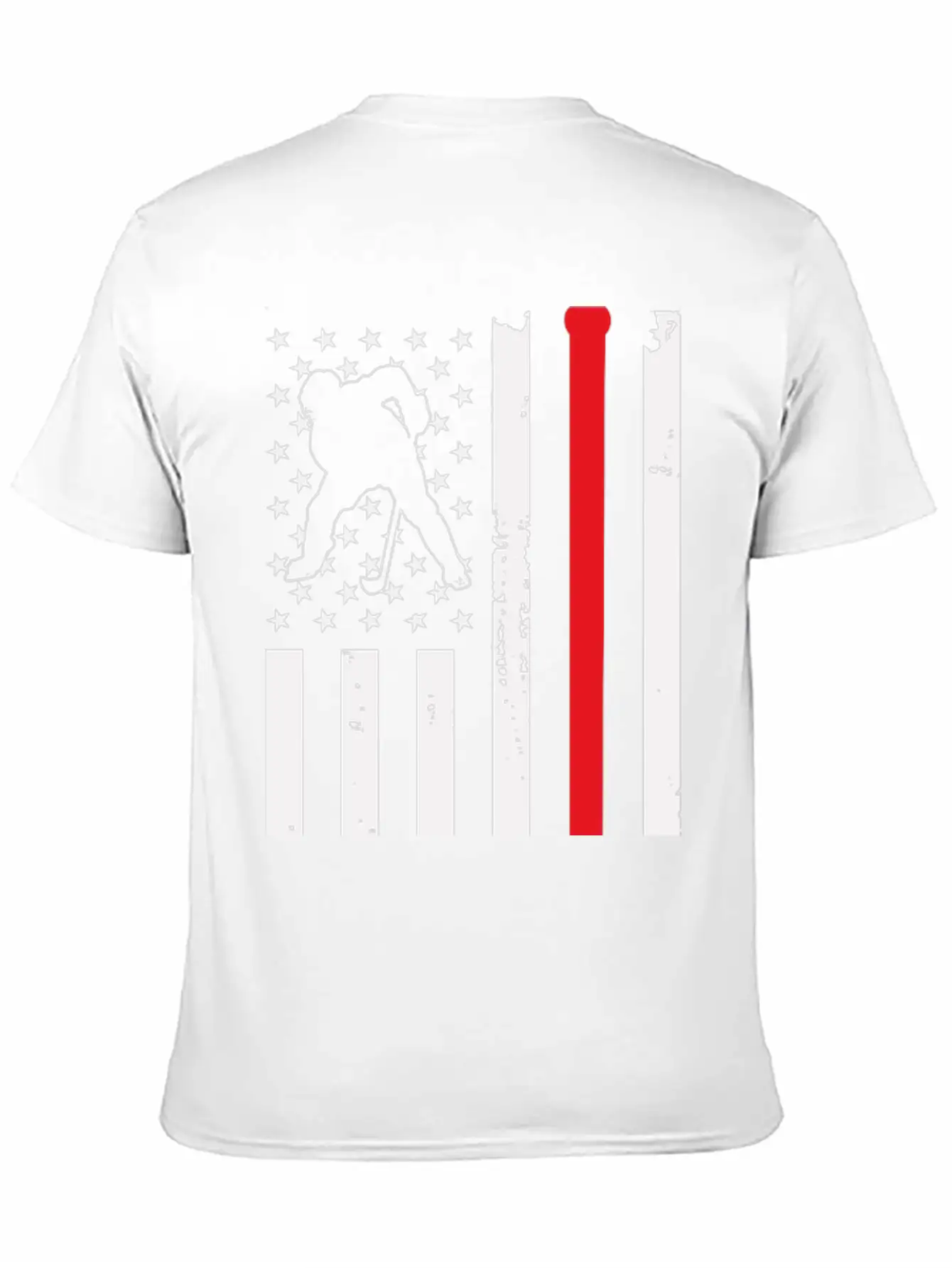 Hockey American Flag Unisex Short Sleeve Soft Cotton T-Shirt – Casual Everyday Wear