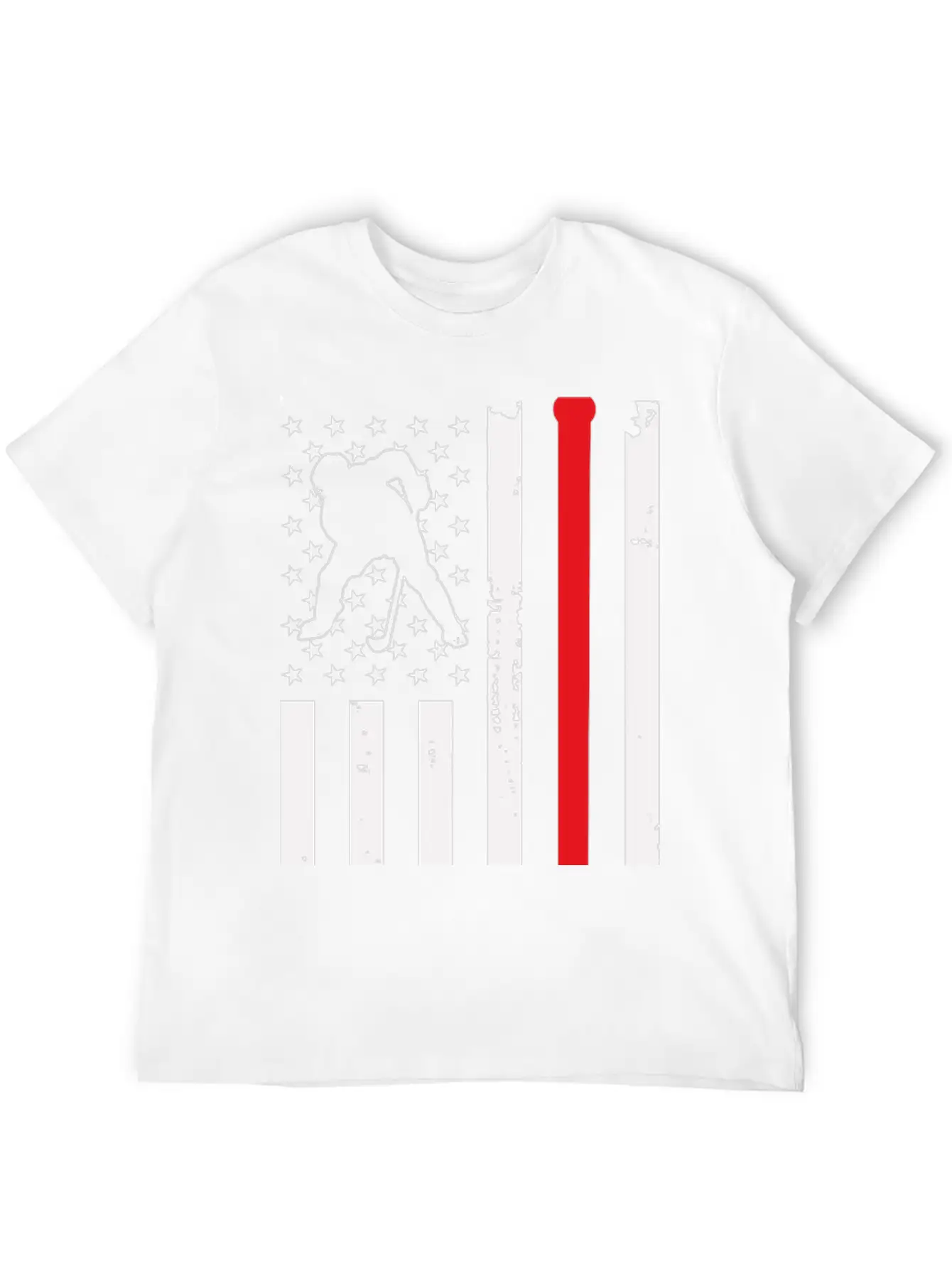 Hockey American Flag Unisex Short Sleeve Soft Cotton T-Shirt – Casual Everyday Wear