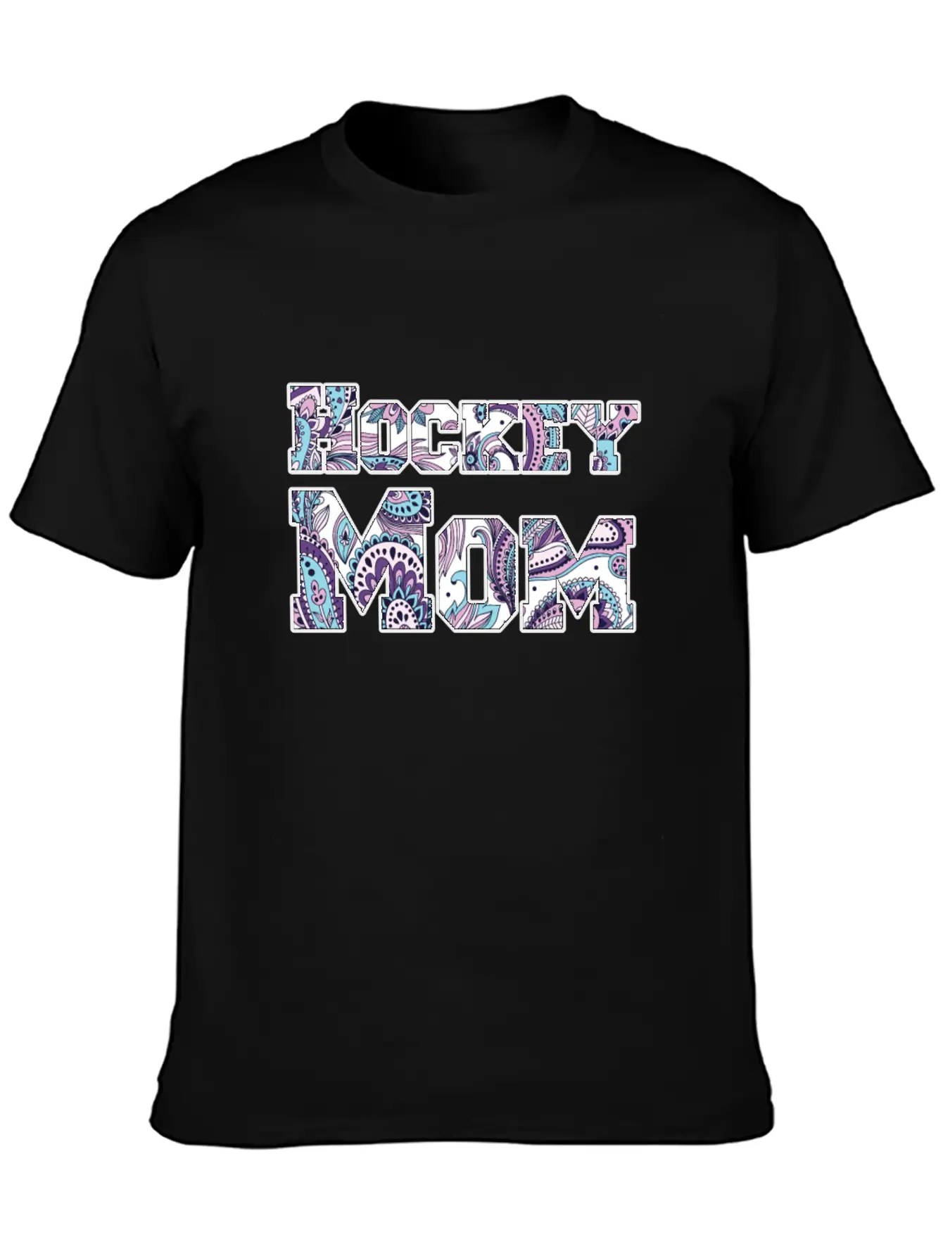 Hockey Mom Paisley Comfortable Minimalist Graphic Tee – Summer Style Essential