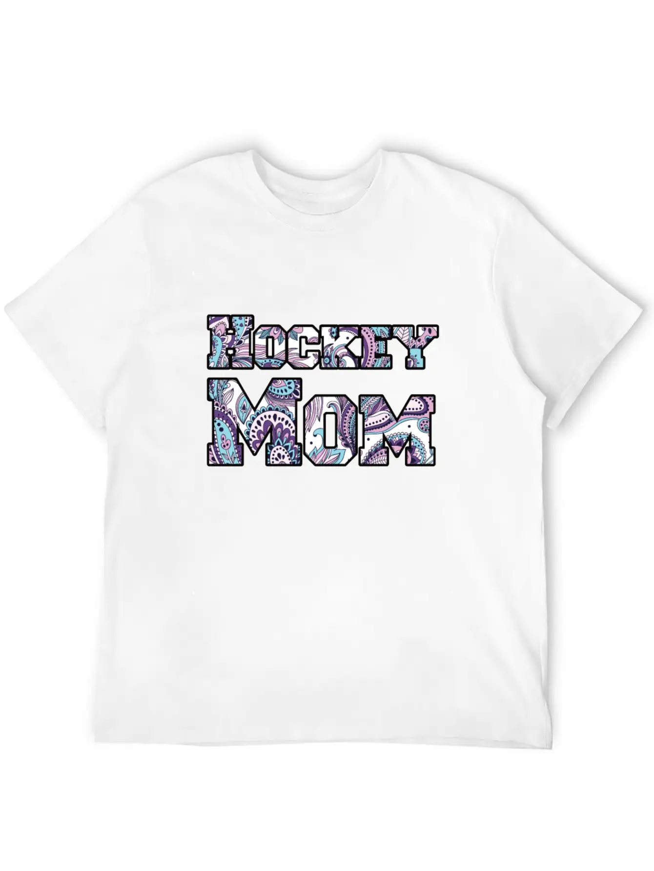 Hockey Mom Paisley Comfortable Minimalist Graphic Tee – Summer Style Essential