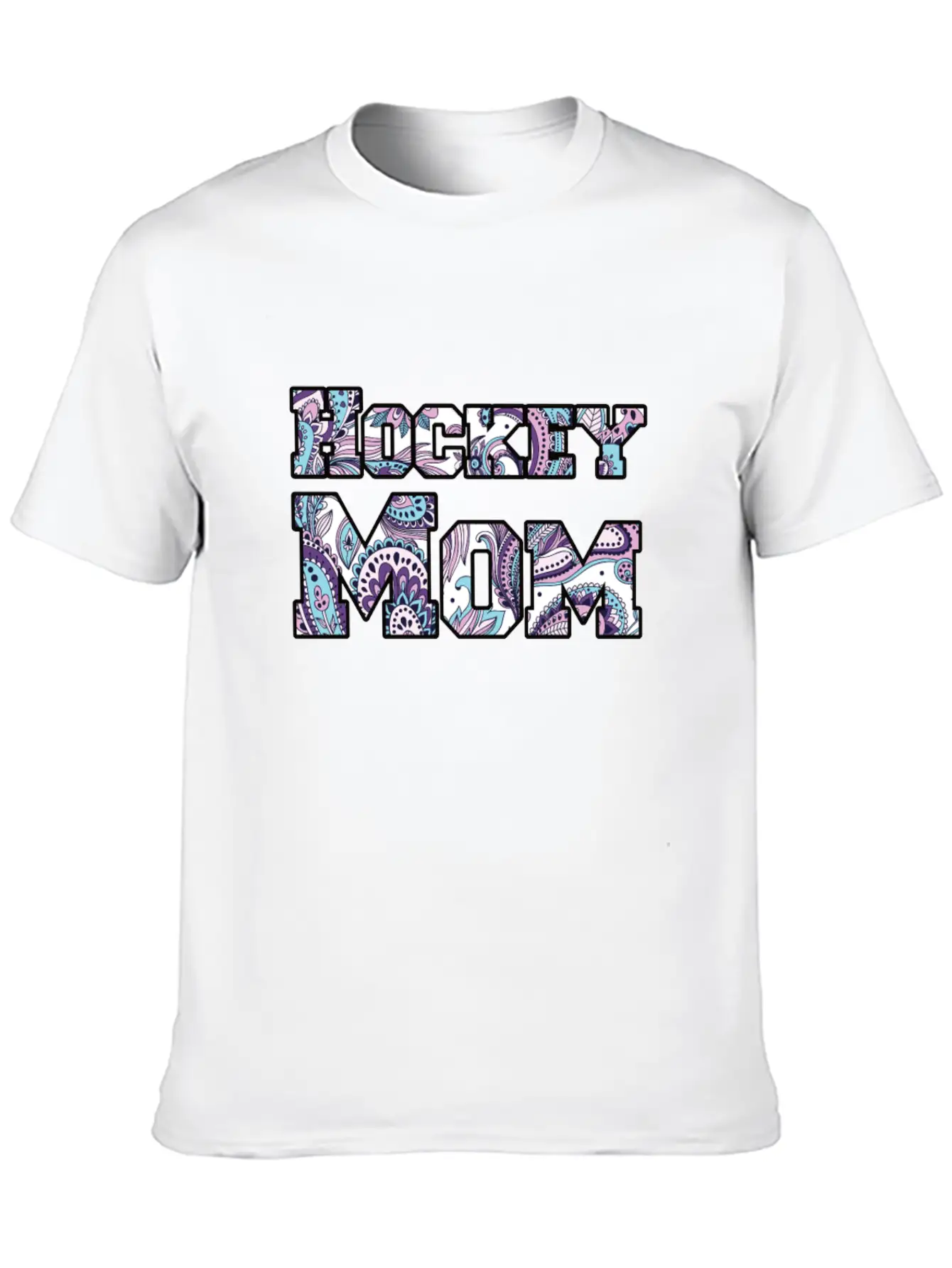 Hockey Mom Paisley Comfortable Minimalist Graphic Tee – Summer Style Essential