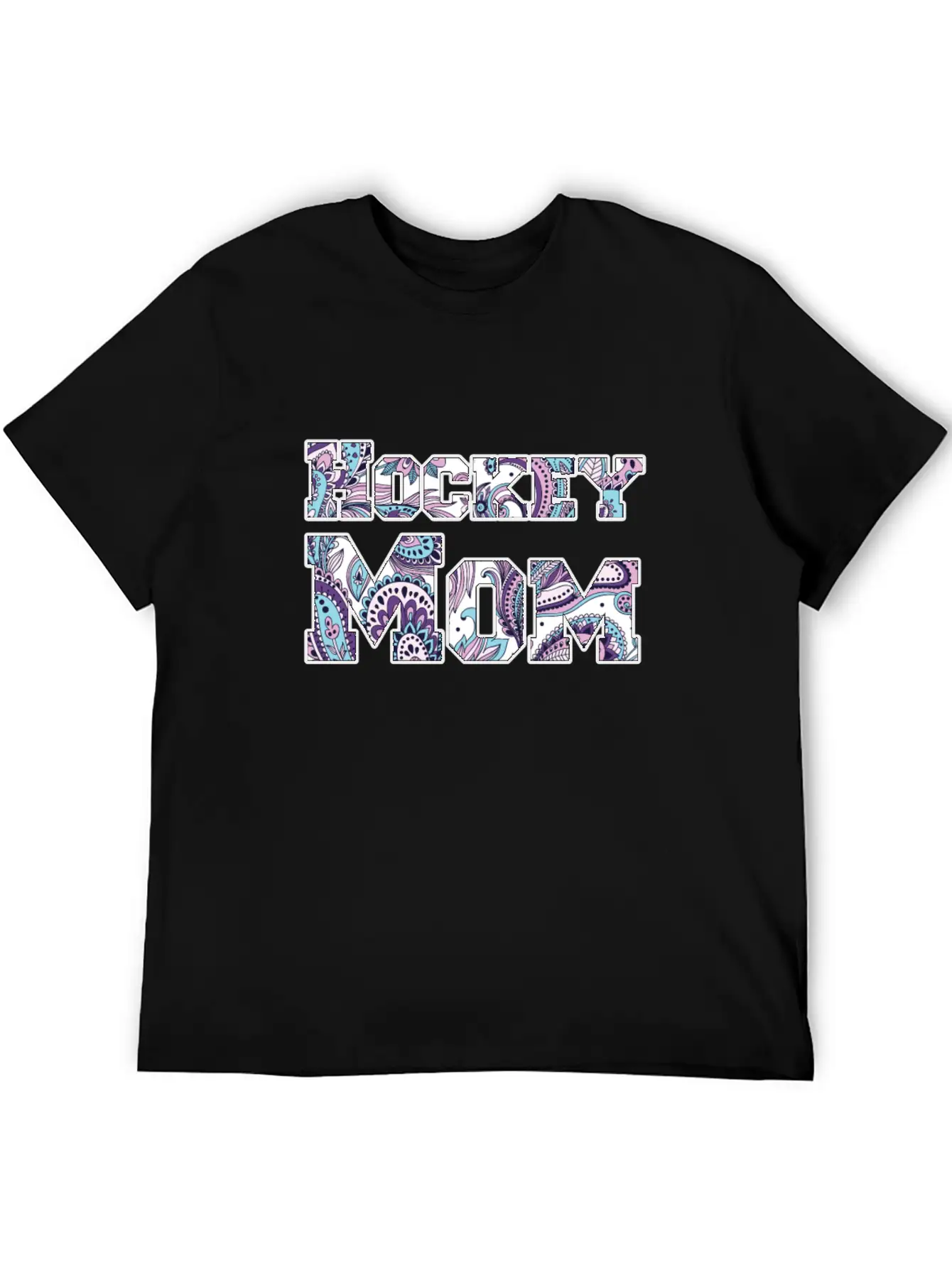 Hockey Mom Paisley Comfortable Minimalist Graphic Tee – Summer Style Essential