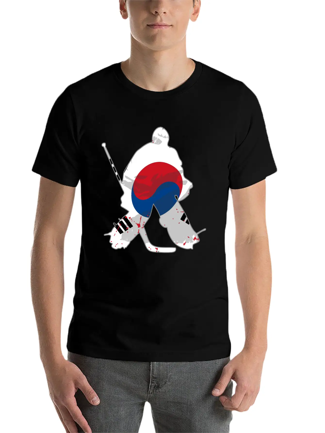Hockey - South Korea Flag Timeless Short Sleeve Tee – Comfy And Minimalist Design