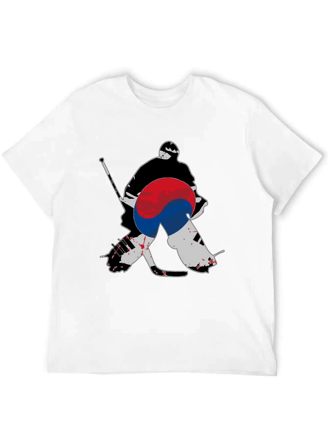 Hockey - South Korea Flag Timeless Short Sleeve Tee – Comfy And Minimalist Design