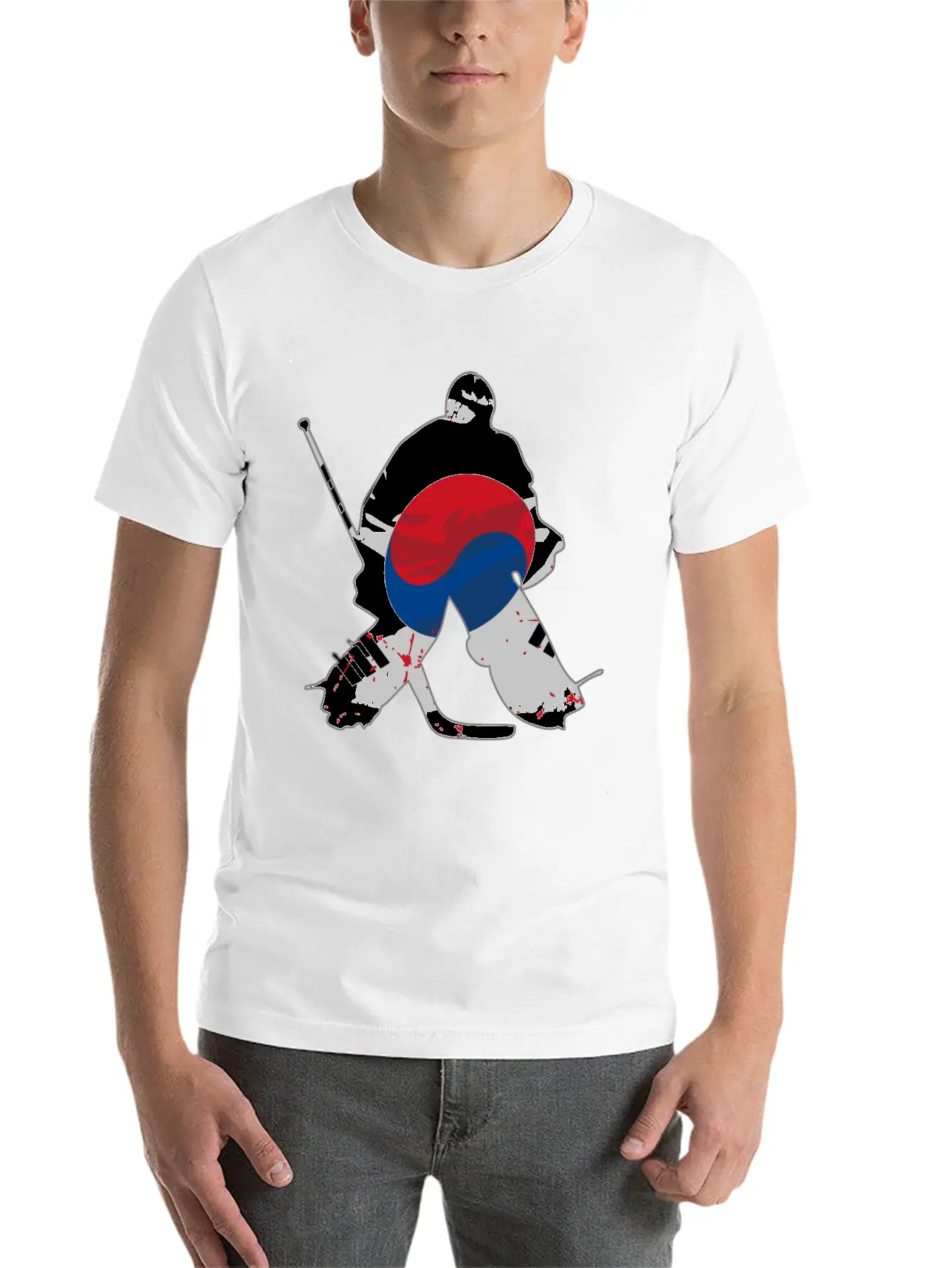 Hockey - South Korea Flag Timeless Short Sleeve Tee – Comfy And Minimalist Design