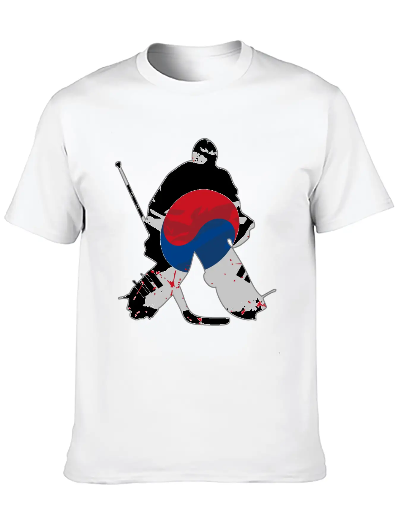 Hockey - South Korea Flag Timeless Short Sleeve Tee – Comfy And Minimalist Design
