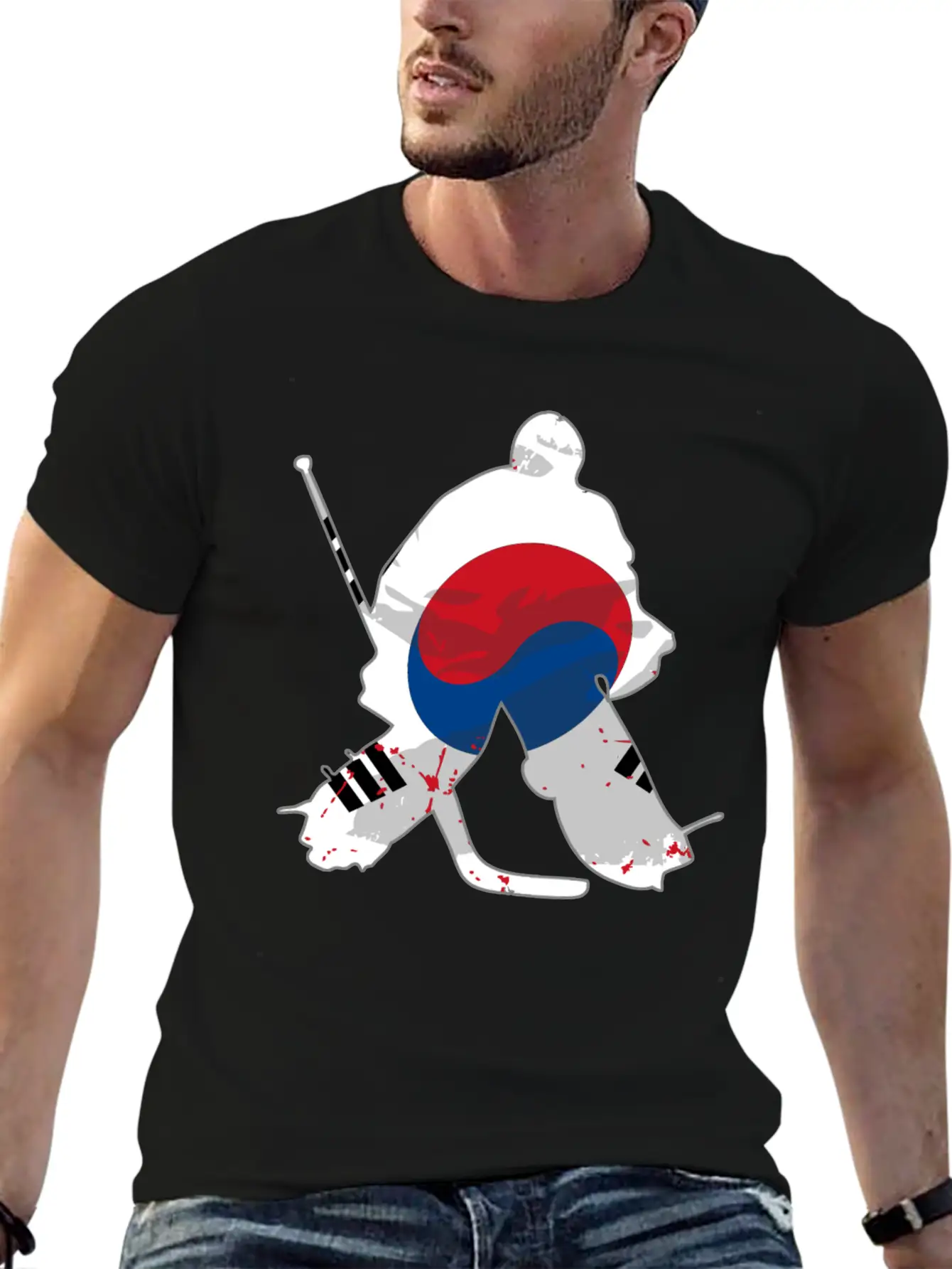 Hockey - South Korea Flag Timeless Short Sleeve Tee – Comfy And Minimalist Design