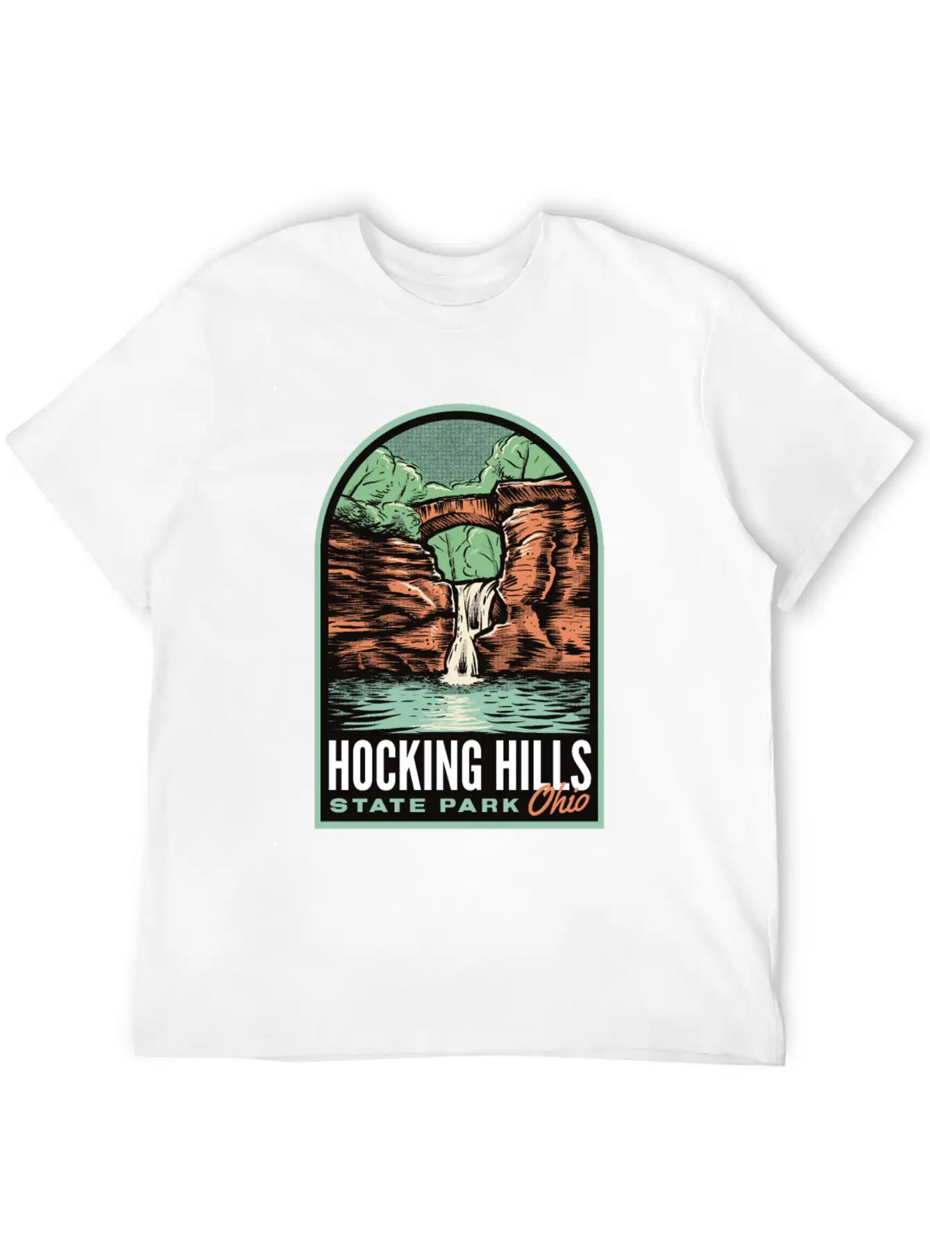 Hocking Hills State Park Ohio Vintage Stylish Everyday T-Shirt – Unisex Basic Cotton Tee