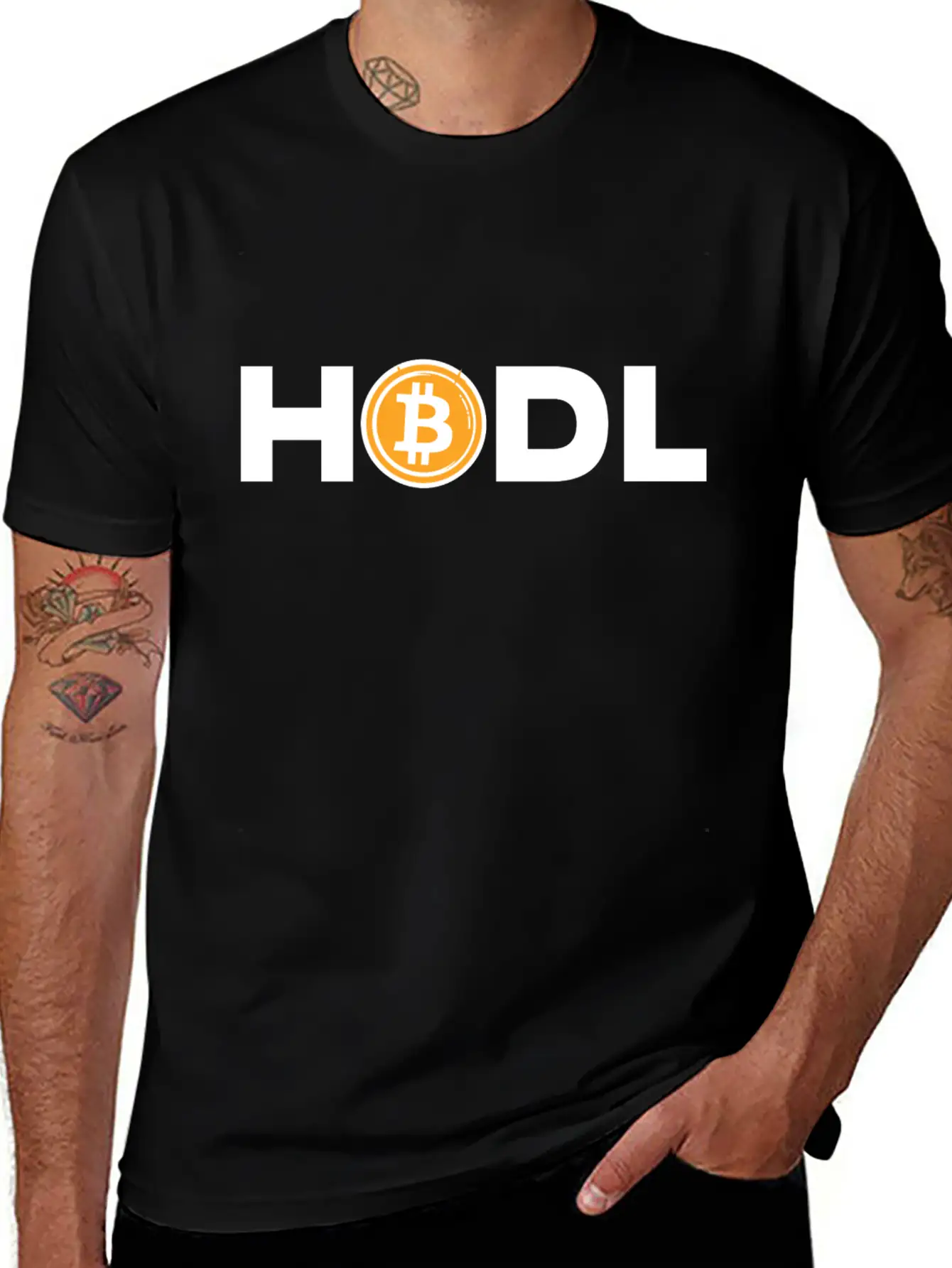 HODL Bitcoin Motto Unisex Short Sleeve Soft Cotton T-Shirt – Casual Everyday Wear
