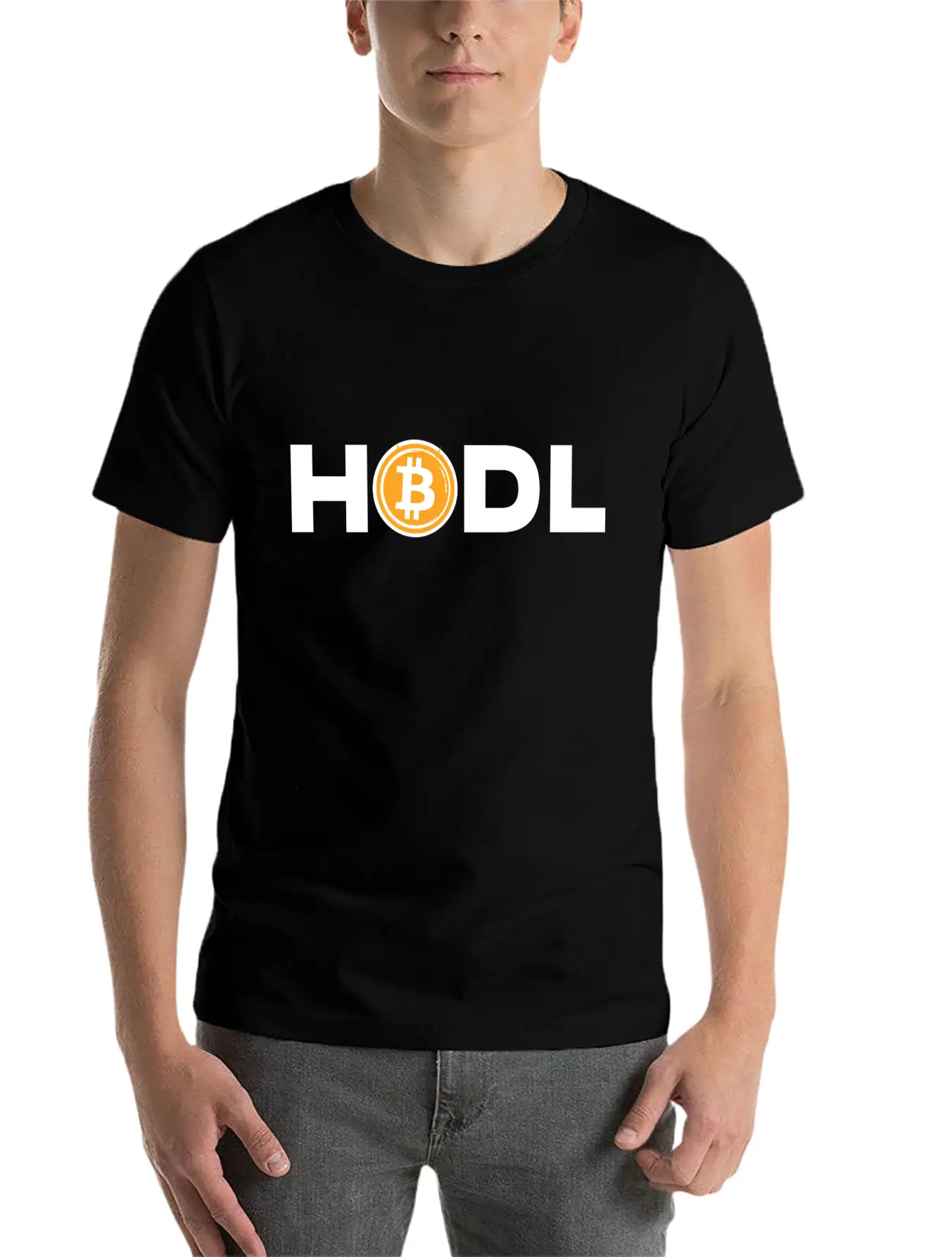 HODL Bitcoin Motto Unisex Short Sleeve Soft Cotton T-Shirt – Casual Everyday Wear