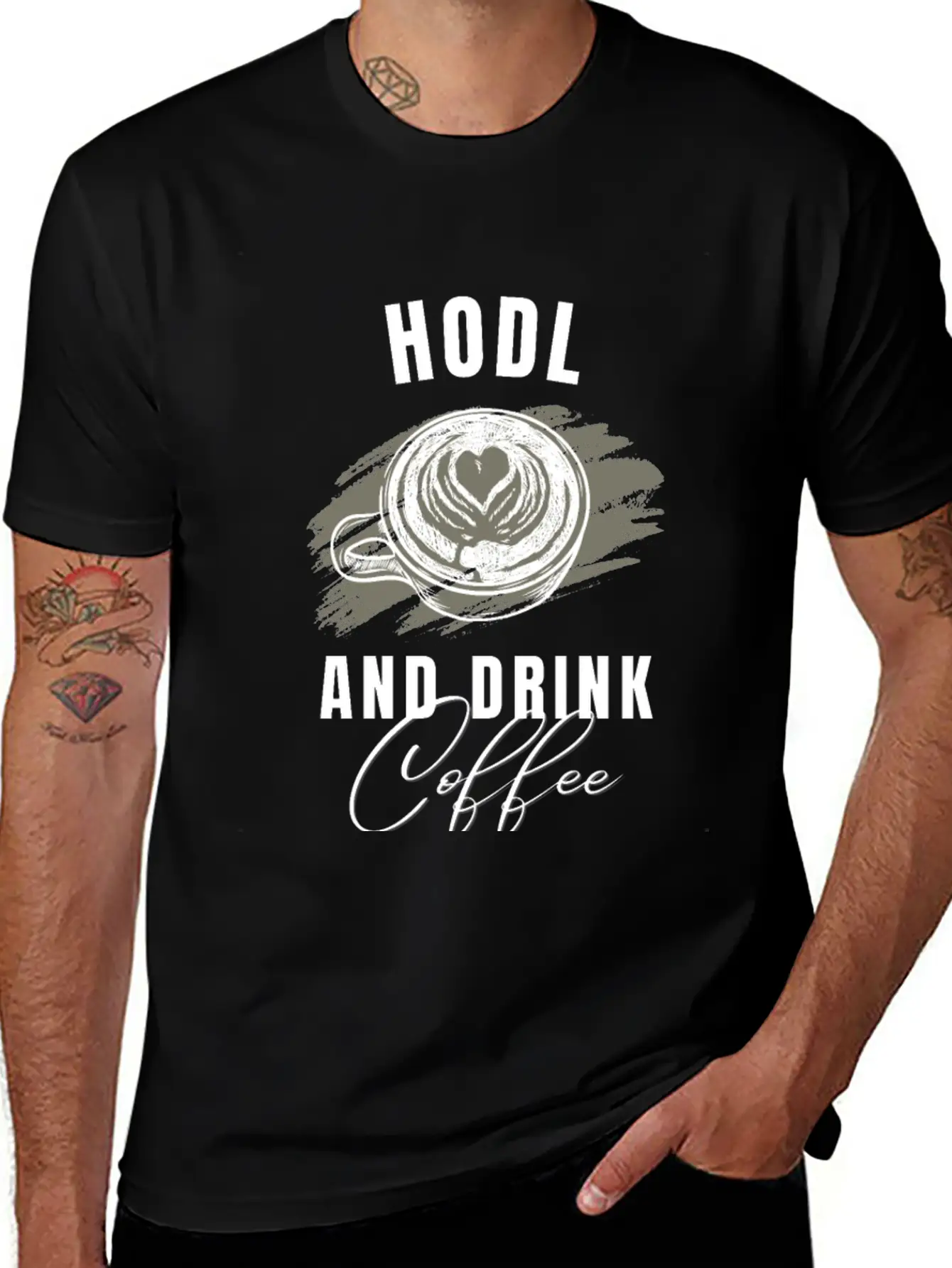 Hodl Drink Coffee Tshirt Cryptos Essential Unisex Summer Tee – Soft Cotton Casual Fit