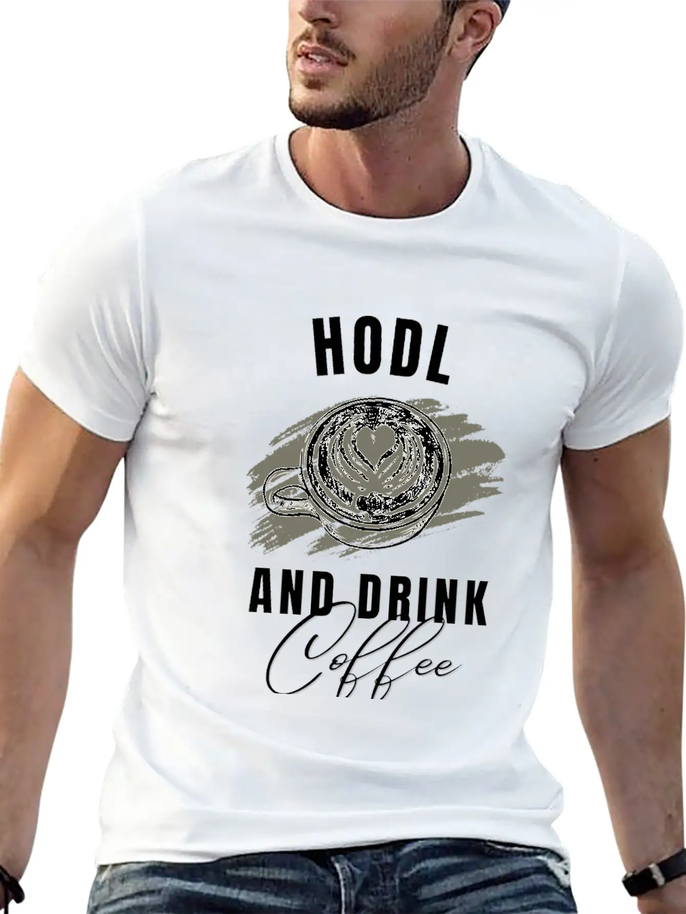 Hodl Drink Coffee Tshirt Cryptos Essential Unisex Summer Tee – Soft Cotton Casual Fit