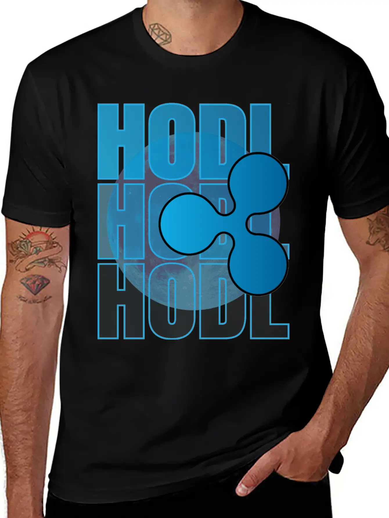 HODL, Ripple, XRP, To The Moon, Cryptocurrency Basic Graphic T-Shirt – Daily Comfort In Soft Cotton