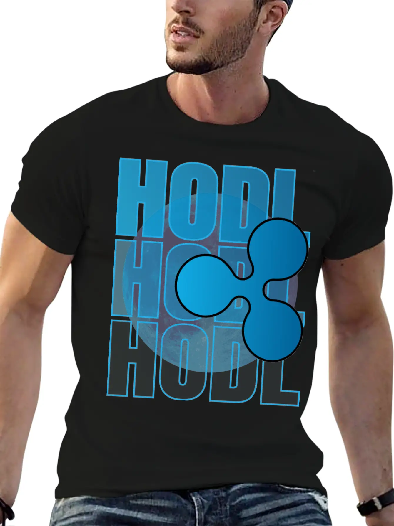 HODL, Ripple, XRP, To The Moon, Cryptocurrency Basic Graphic T-Shirt – Daily Comfort In Soft Cotton