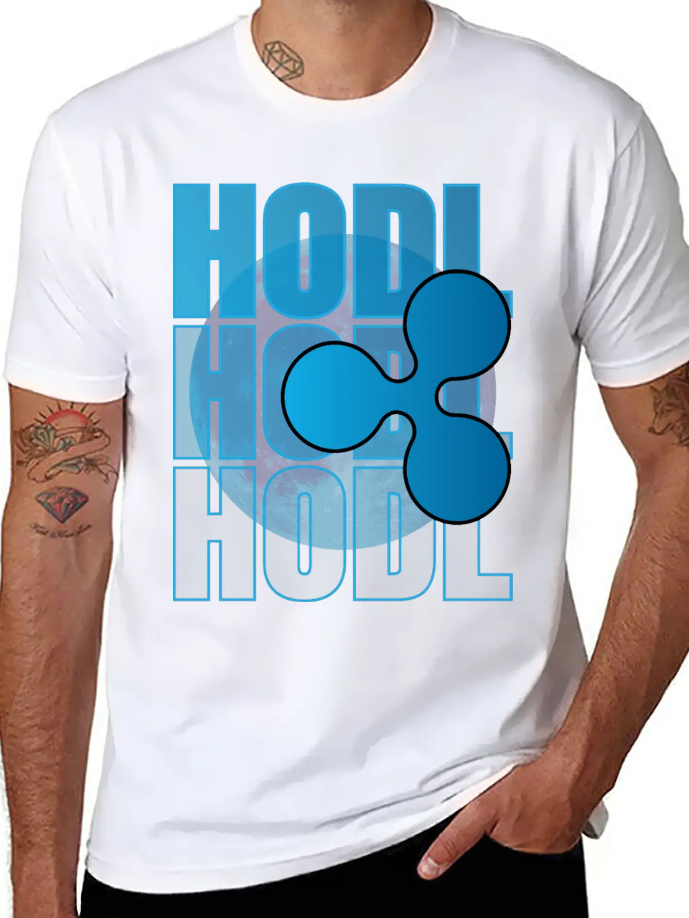 HODL, Ripple, XRP, To The Moon, Cryptocurrency Basic Graphic T-Shirt – Daily Comfort In Soft Cotton