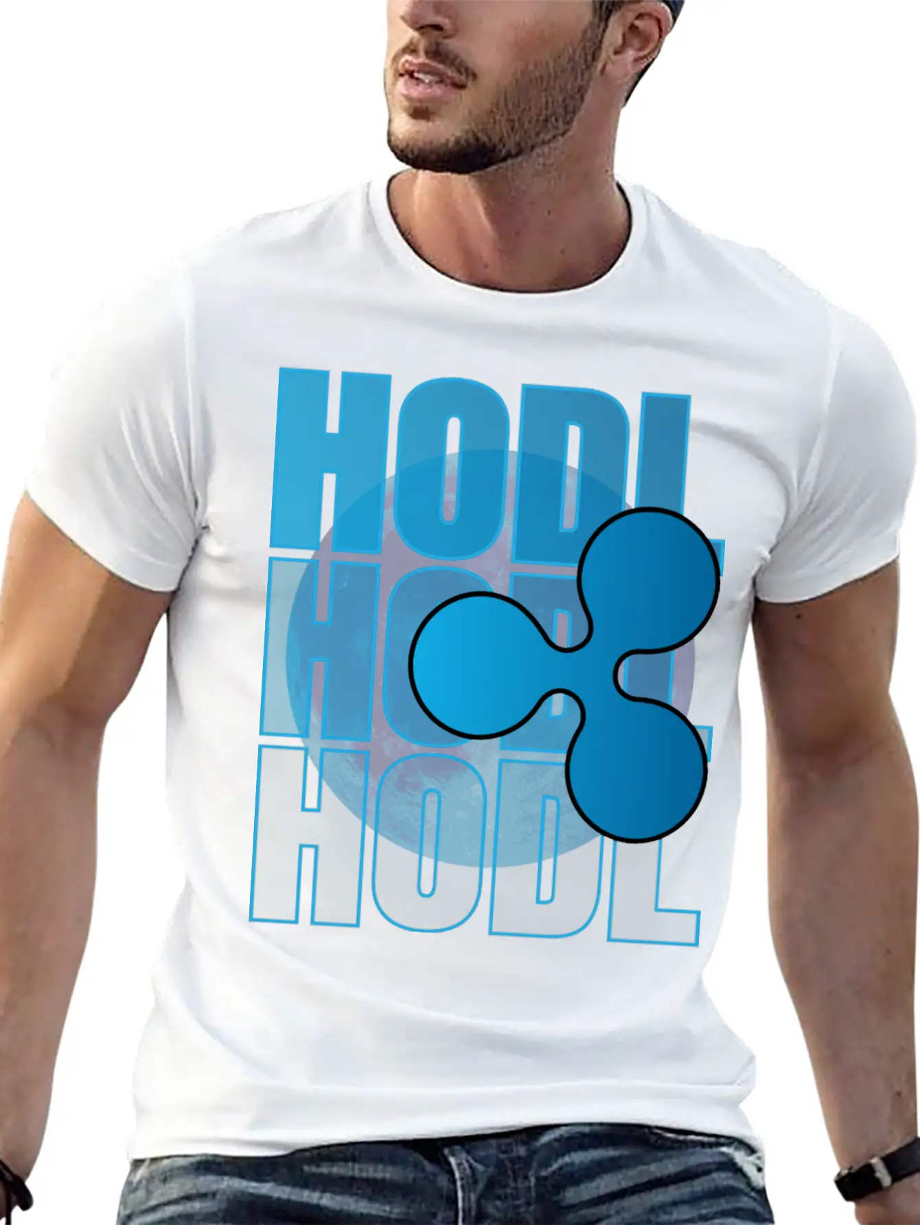 HODL, Ripple, XRP, To The Moon, Cryptocurrency Basic Graphic T-Shirt – Daily Comfort In Soft Cotton