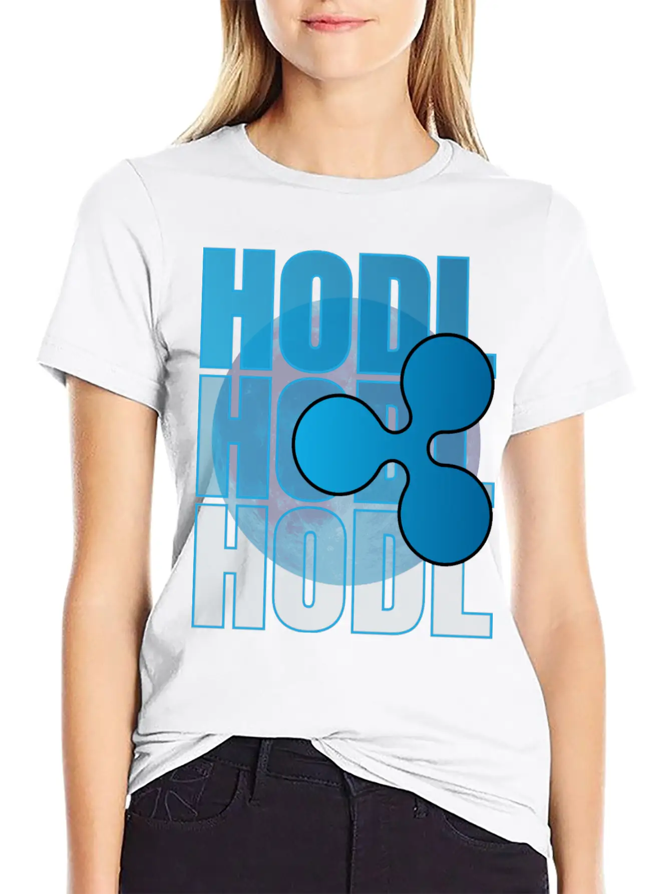HODL, Ripple, XRP, To The Moon, Cryptocurrency Basic Graphic T-Shirt – Daily Comfort In Soft Cotton