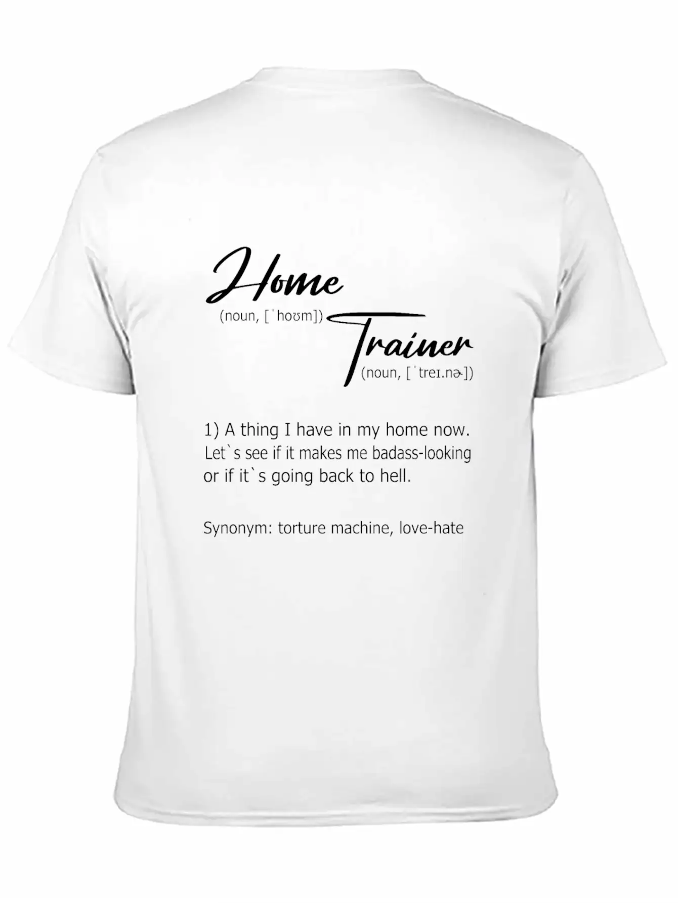 Home Trainer Definition Unisex Short Sleeve Soft Cotton T-Shirt – Casual Everyday Wear