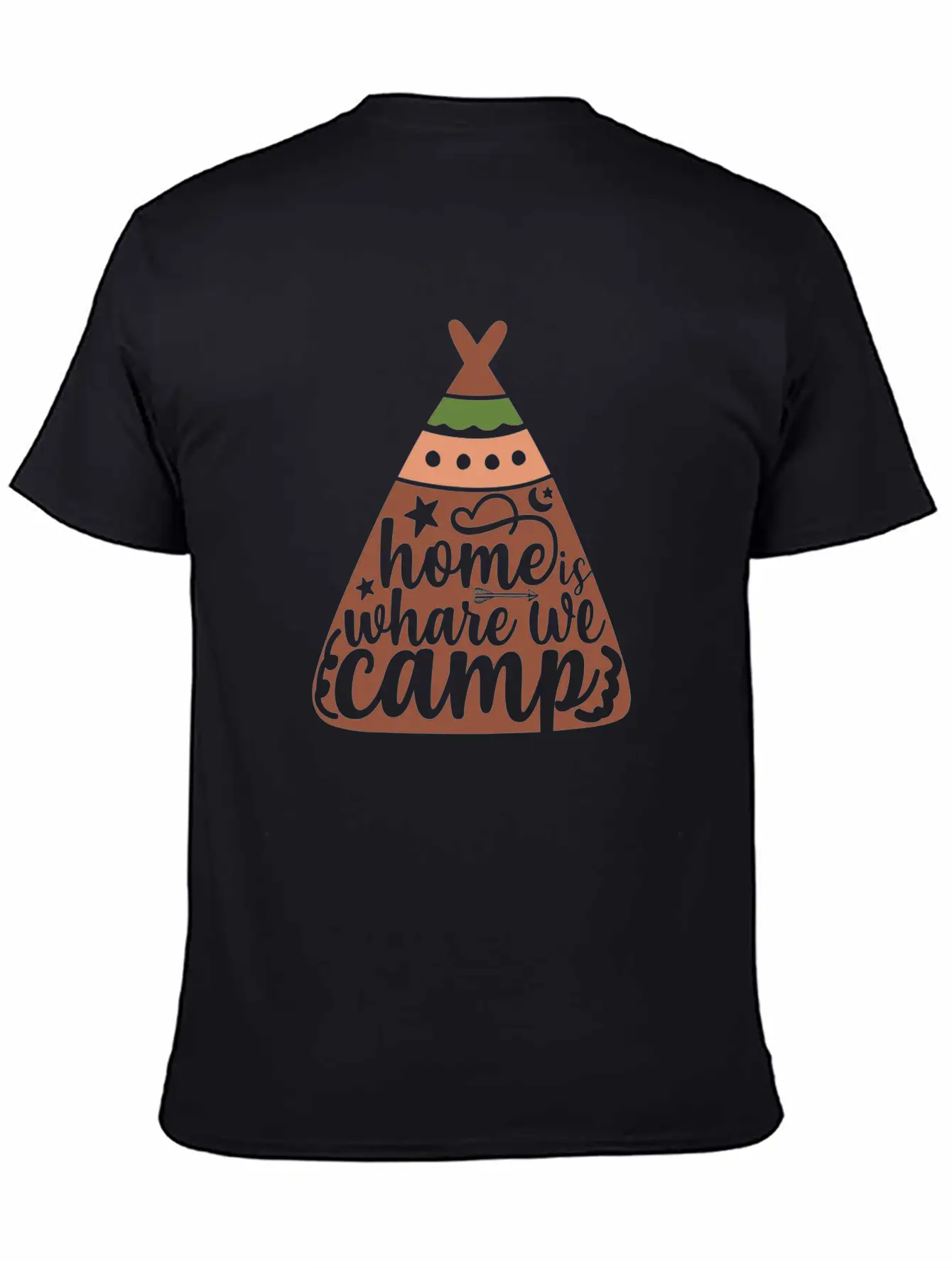 Home Where We Camp Camp Unisex Short Sleeve Soft Cotton T-Shirt – Casual Everyday Wear