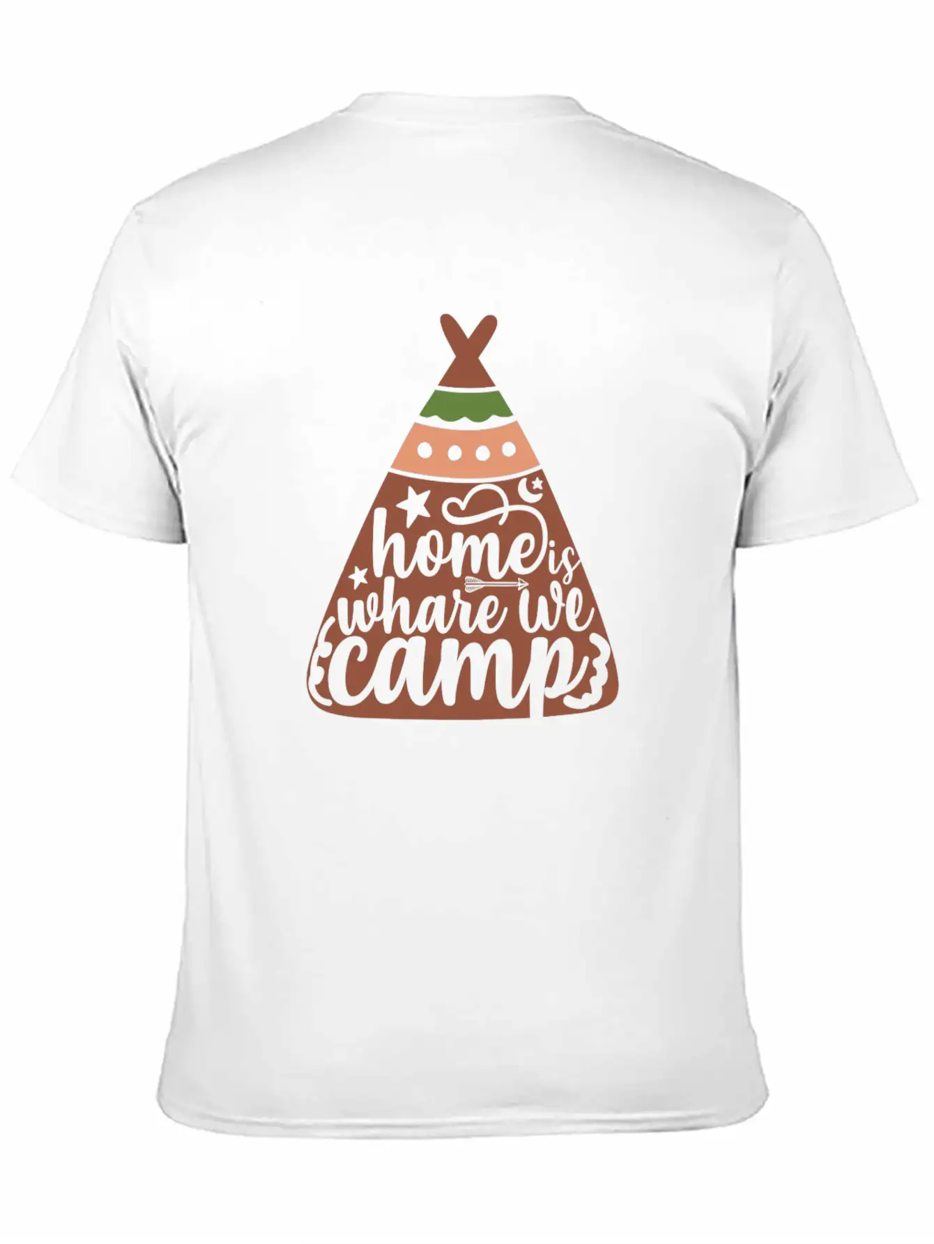 Home Where We Camp Camp Unisex Short Sleeve Soft Cotton T-Shirt – Casual Everyday Wear