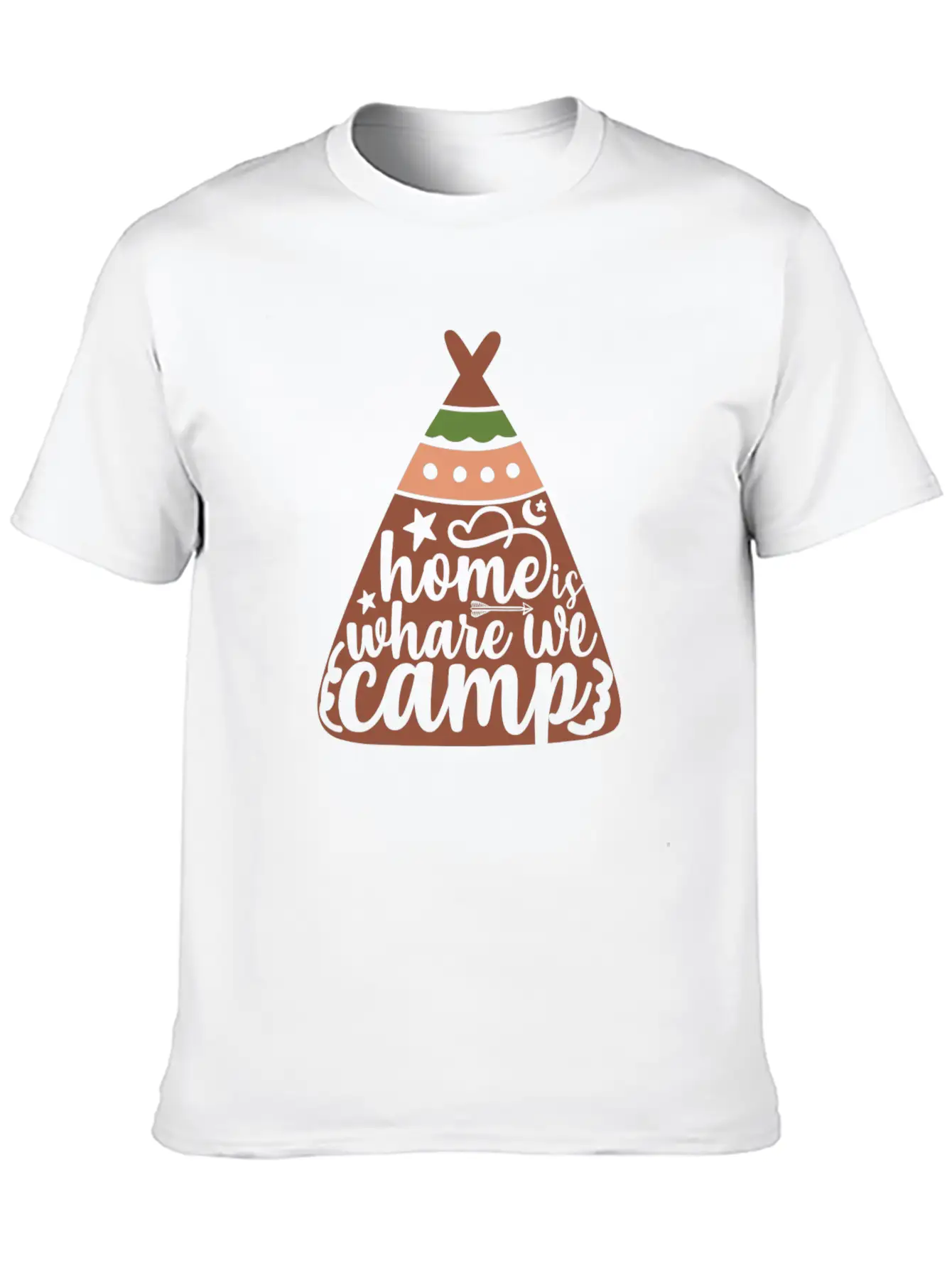 Home Where We Camp Camp Unisex Short Sleeve Soft Cotton T-Shirt – Casual Everyday Wear