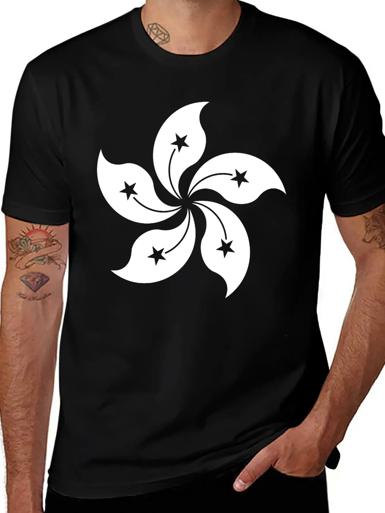 Hong Kong Single Withe Unisex Casual T-Shirt – Clean Design For Daily Comfort