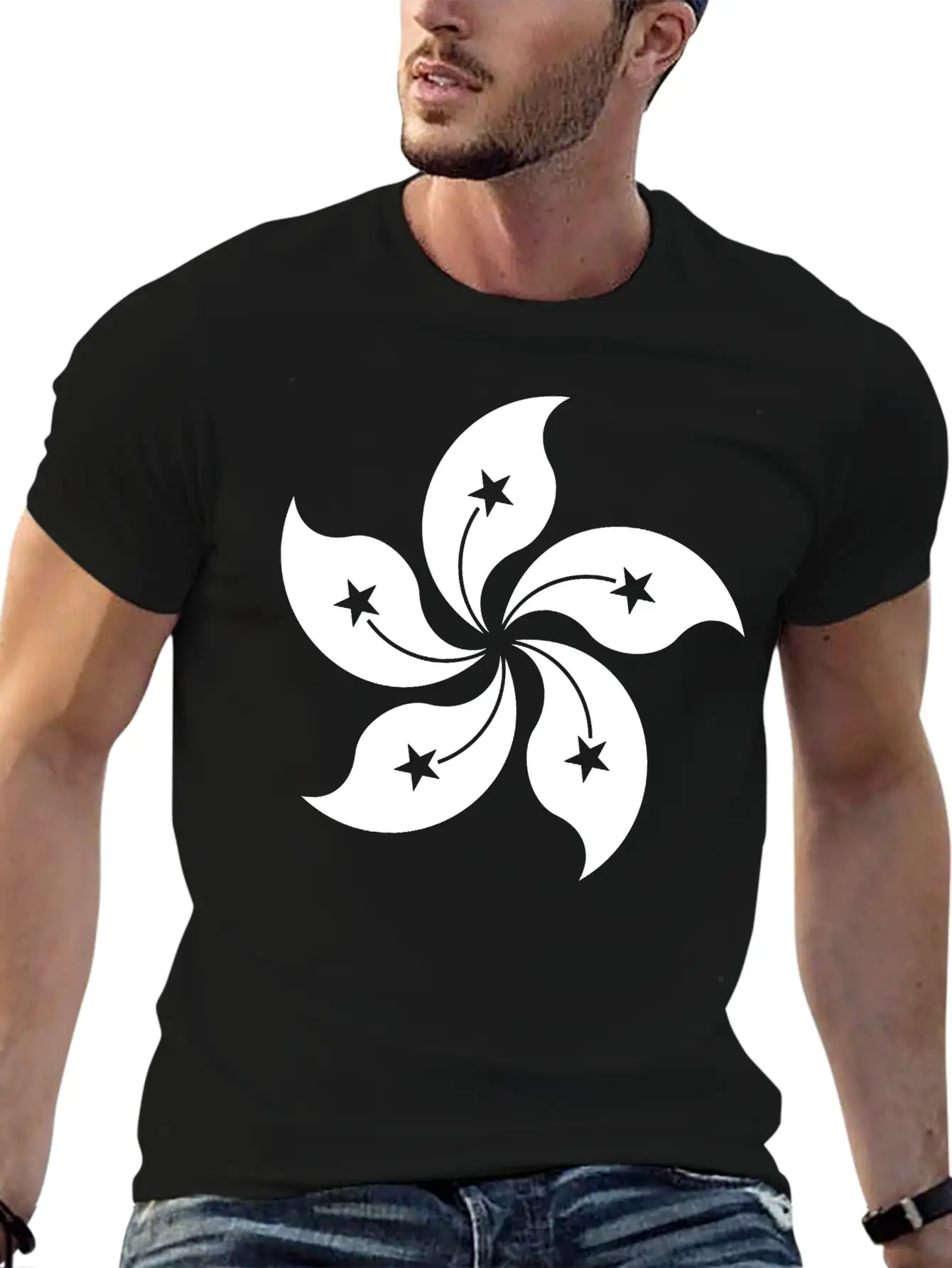 Hong Kong Single Withe Unisex Casual T-Shirt – Clean Design For Daily Comfort