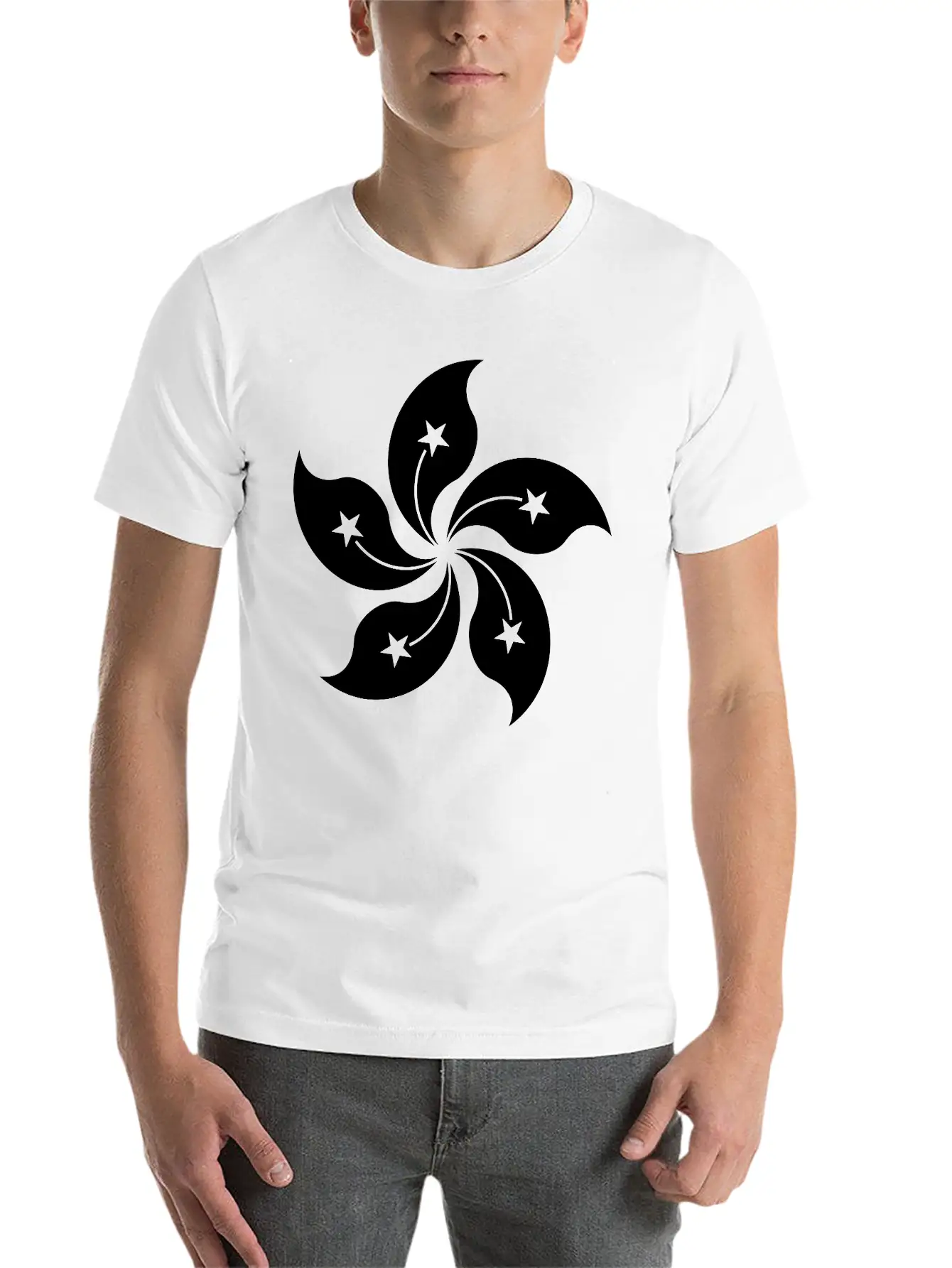 Hong Kong Single Withe Unisex Casual T-Shirt – Clean Design For Daily Comfort