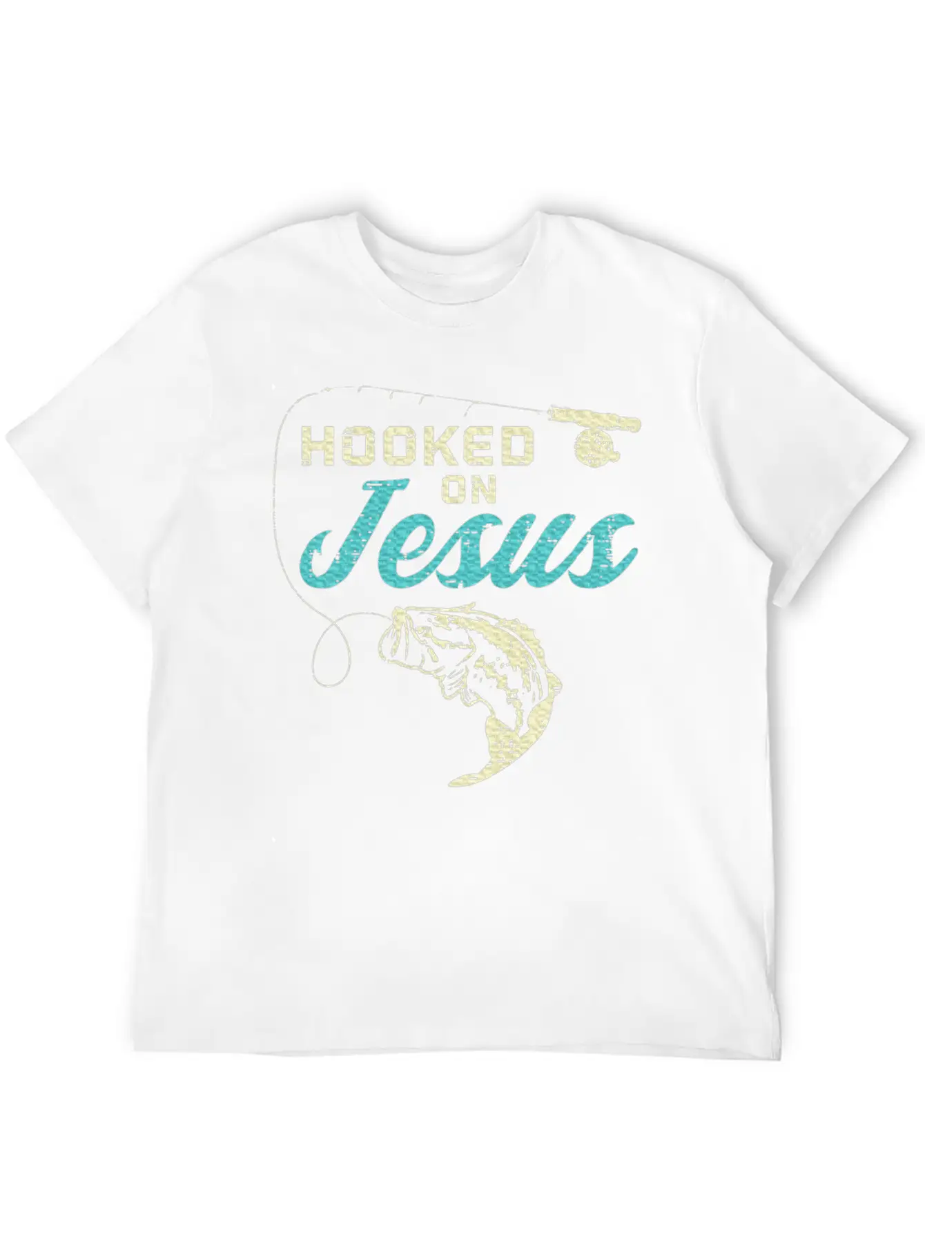 Hook On Jesus Bass Fishing Christian Religious God Essential Unisex Summer Tee – Soft Cotton Casual Fit