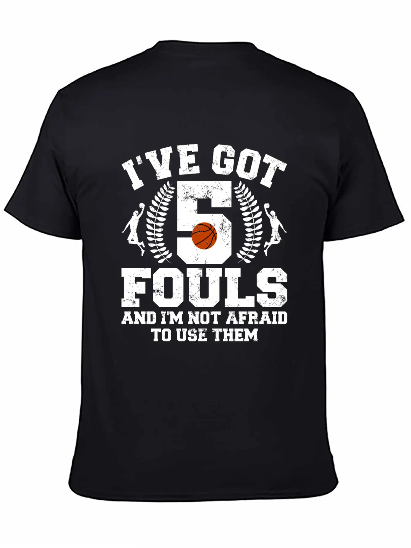 Hoops Basketball Player Streetball Hooping 5 Fouls Stylish Everyday T-Shirt – Unisex Basic Cotton Tee