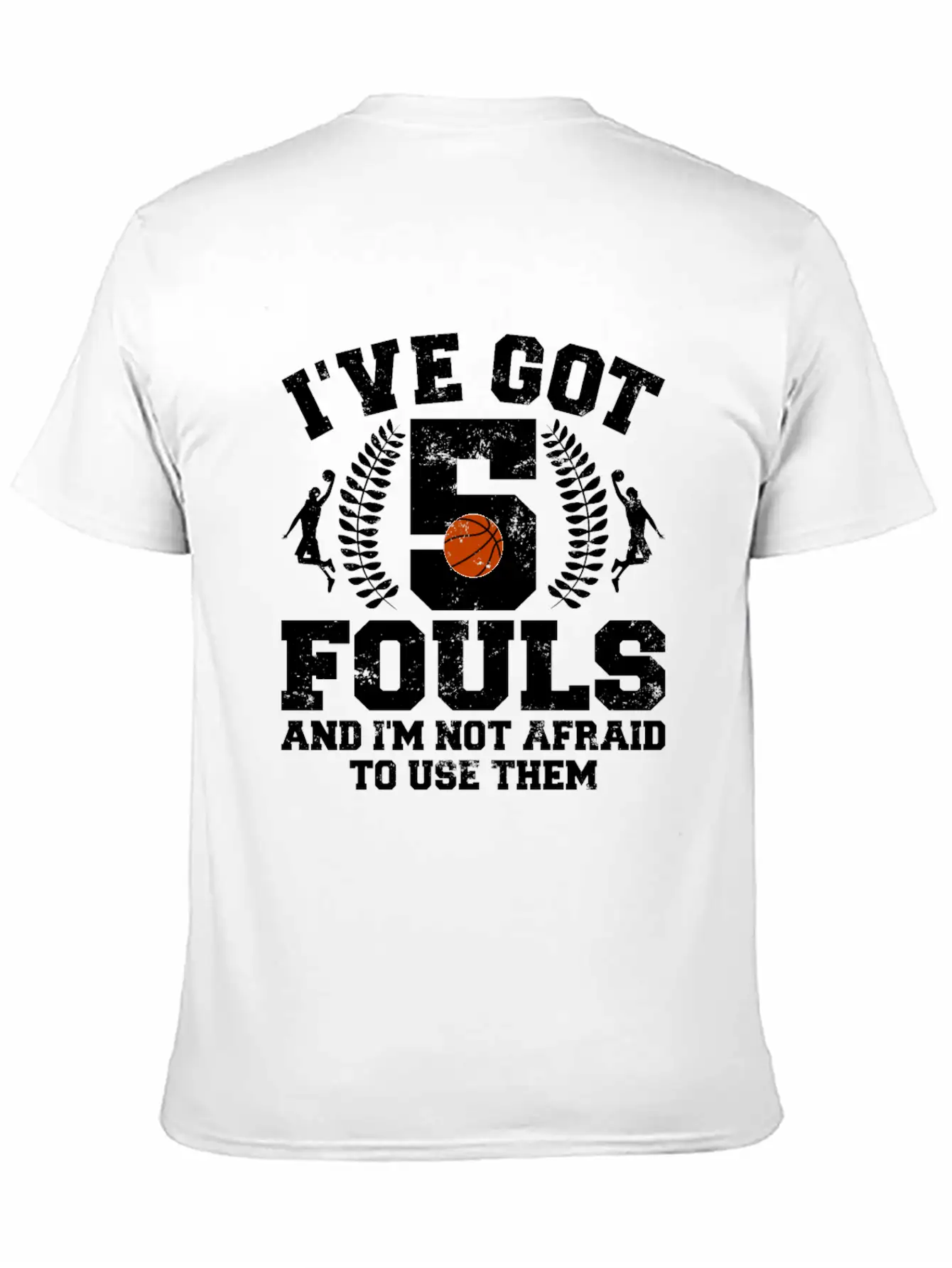 Hoops Basketball Player Streetball Hooping 5 Fouls Stylish Everyday T-Shirt – Unisex Basic Cotton Tee