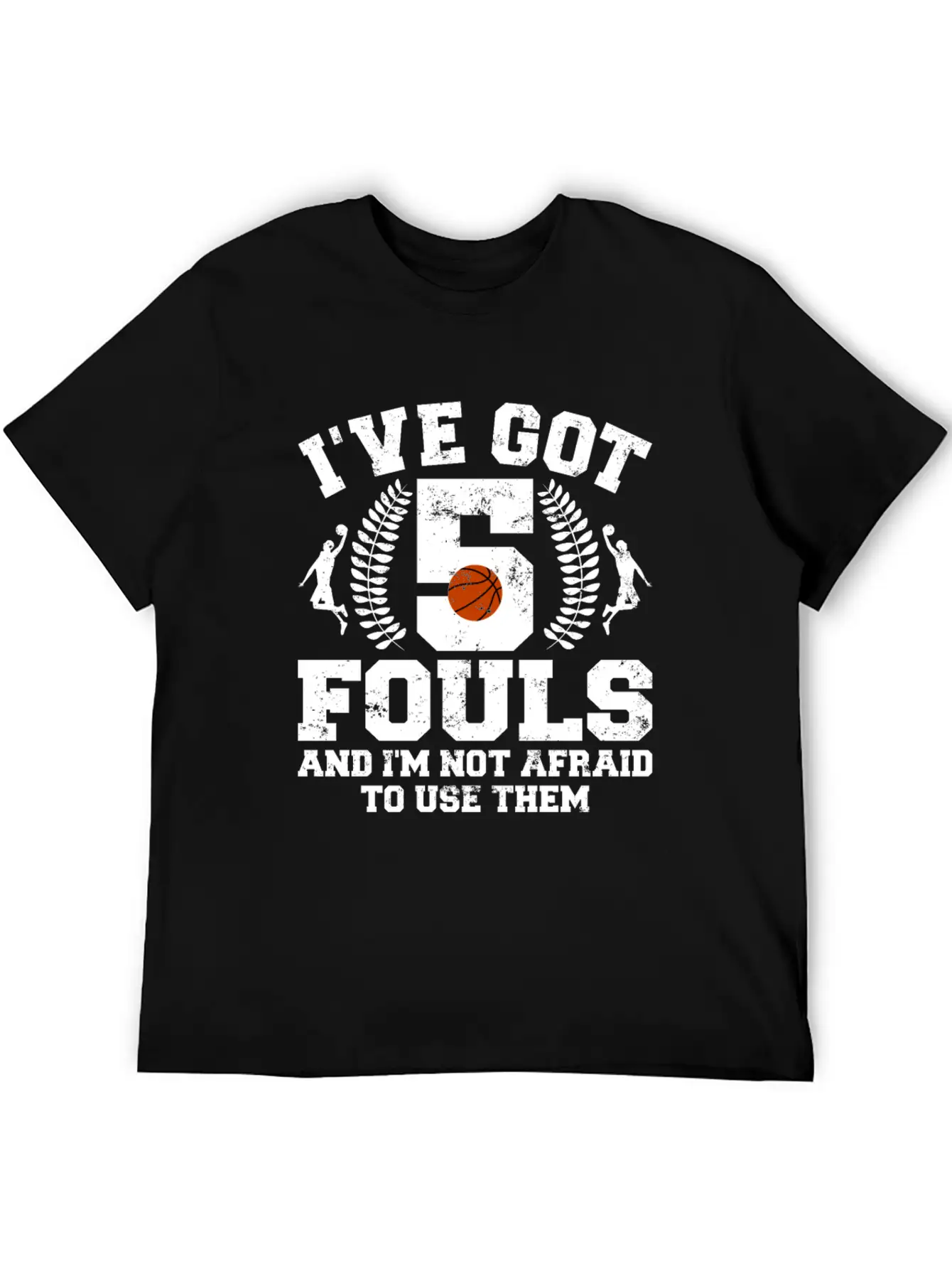 Hoops Basketball Player Streetball Hooping 5 Fouls Stylish Everyday T-Shirt – Unisex Basic Cotton Tee