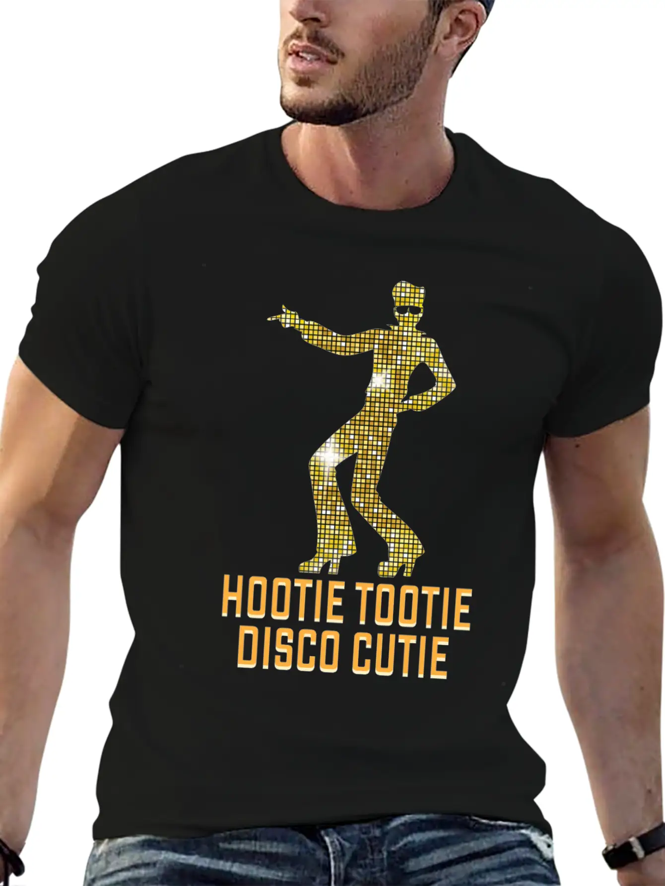 Hootie Tootie Disco Cutie Funny Dancer Unisex Short Sleeve Soft Cotton T-Shirt – Casual Everyday Wear