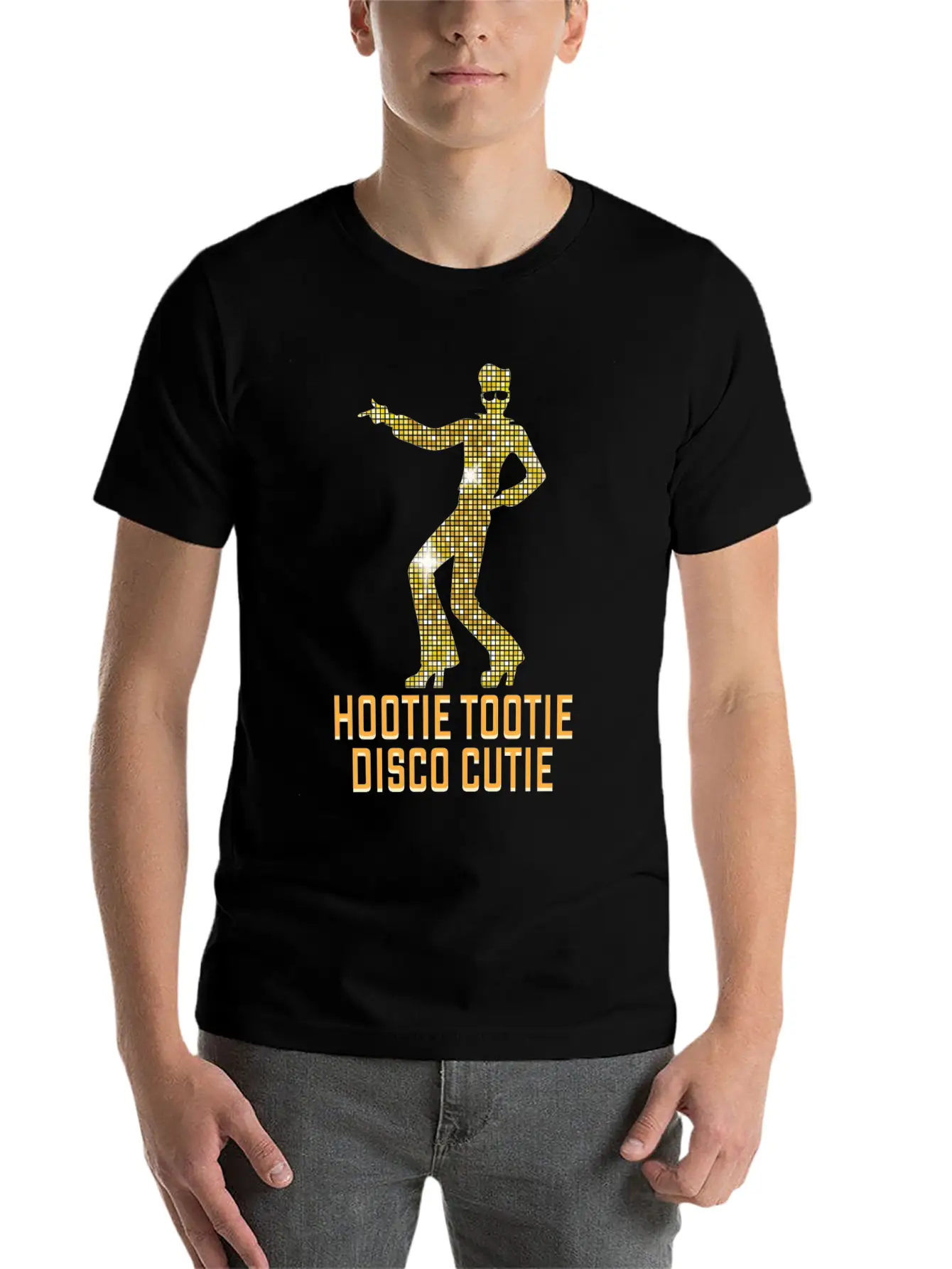 Hootie Tootie Disco Cutie Funny Dancer Unisex Short Sleeve Soft Cotton T-Shirt – Casual Everyday Wear
