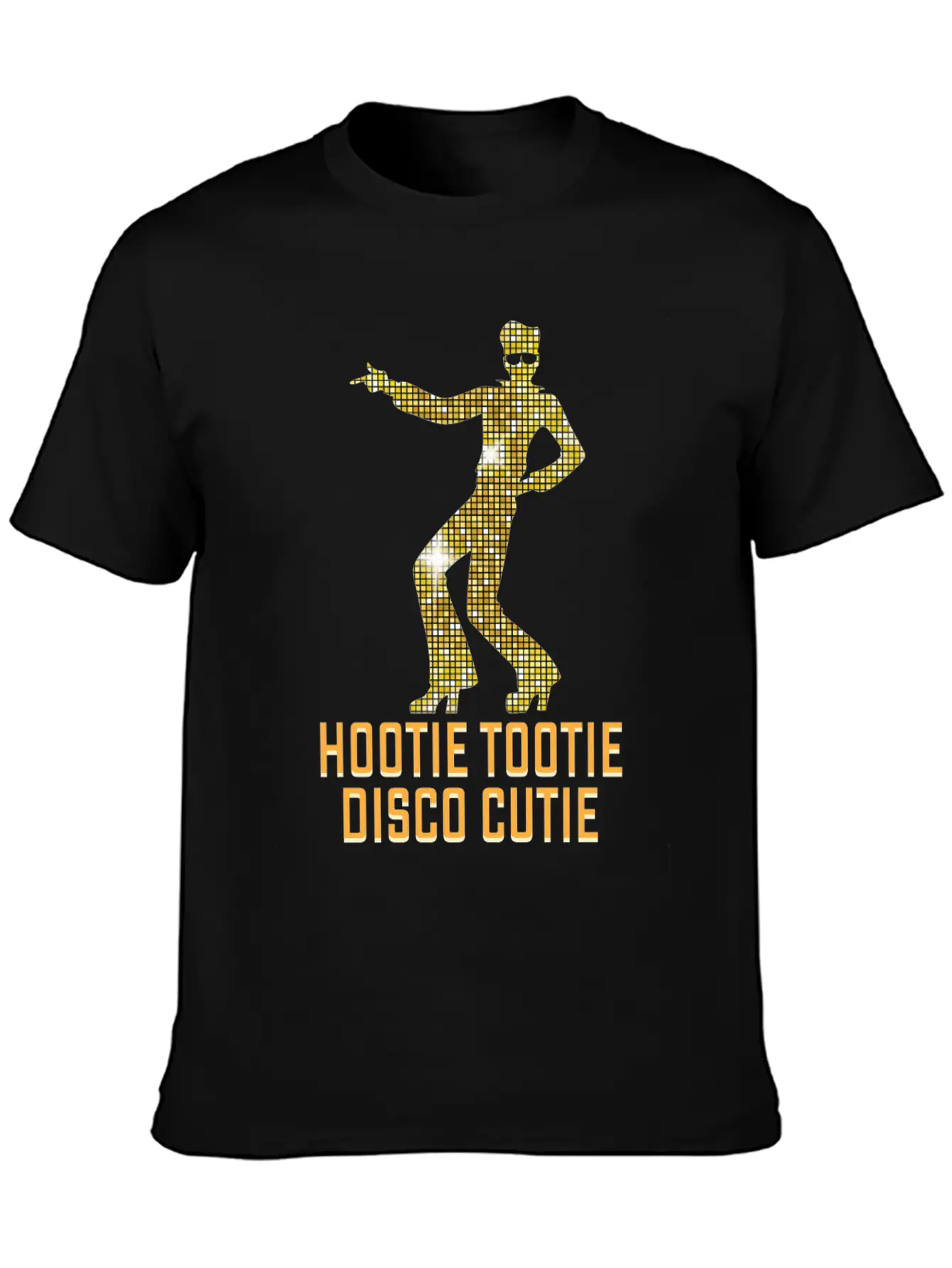 Hootie Tootie Disco Cutie Funny Dancer Unisex Short Sleeve Soft Cotton T-Shirt – Casual Everyday Wear