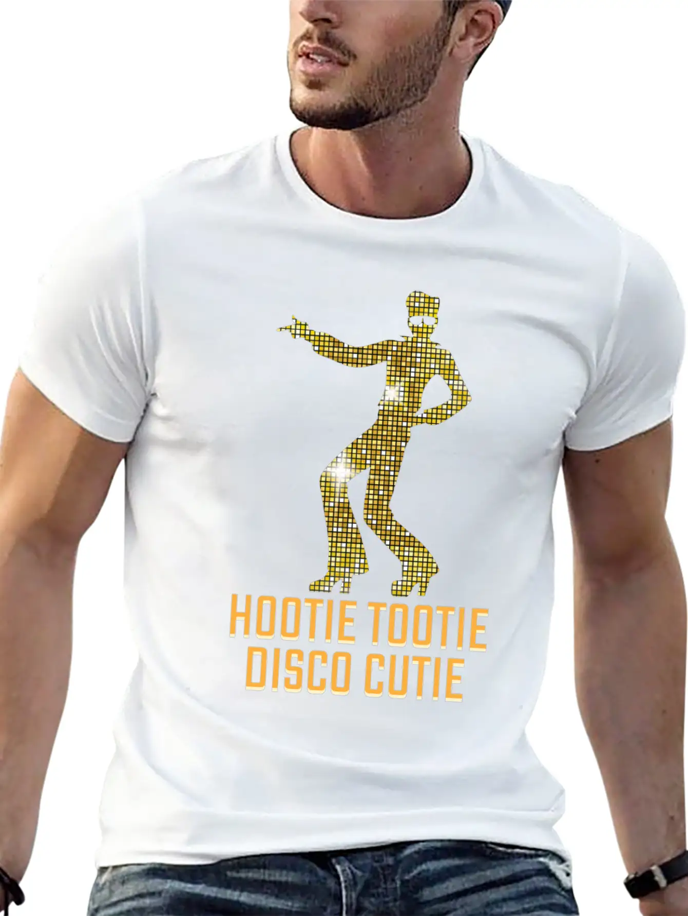 Hootie Tootie Disco Cutie Funny Dancer Unisex Short Sleeve Soft Cotton T-Shirt – Casual Everyday Wear