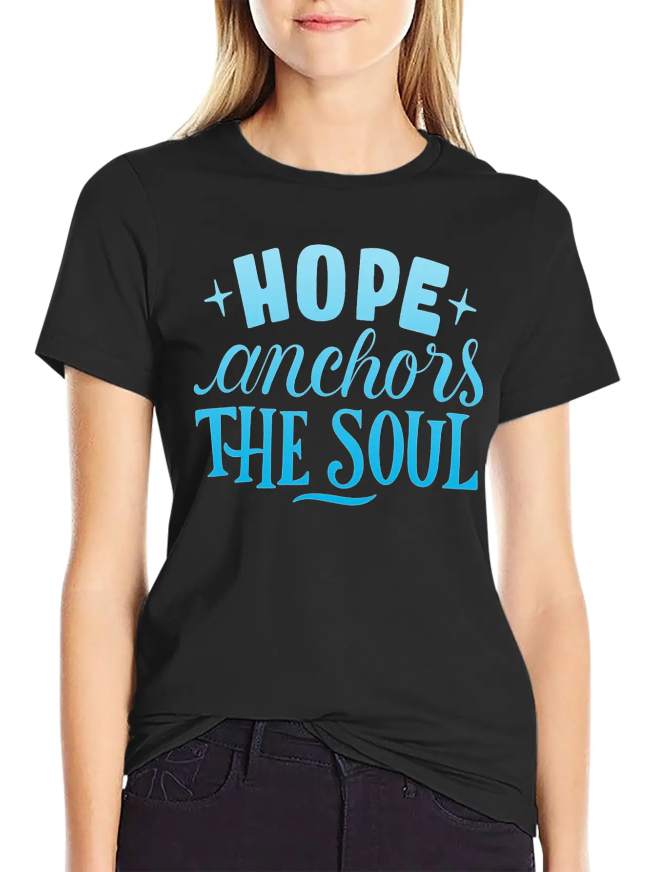 HOPE ANCHORS THE SOUL Unisex Short Sleeve Soft Cotton T-Shirt – Casual Everyday Wear
