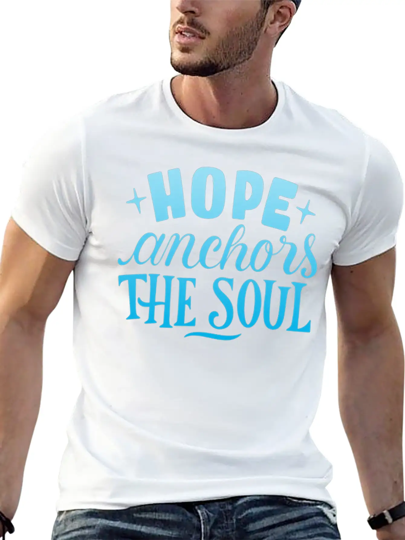 HOPE ANCHORS THE SOUL Unisex Short Sleeve Soft Cotton T-Shirt – Casual Everyday Wear