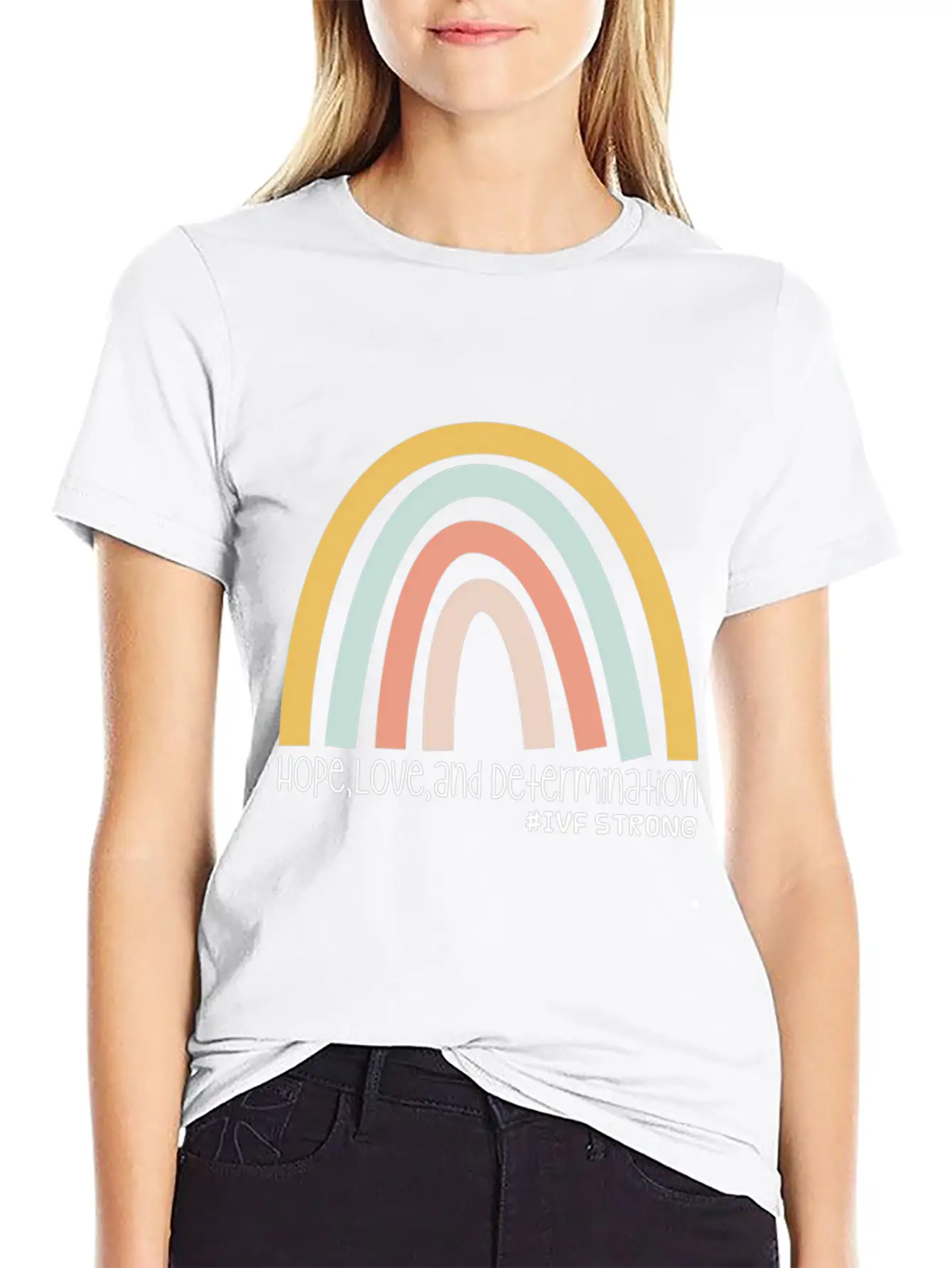 Hope Love And Determination Ivf Strong Unisex Short Sleeve Soft Cotton T-Shirt – Casual Everyday Wear