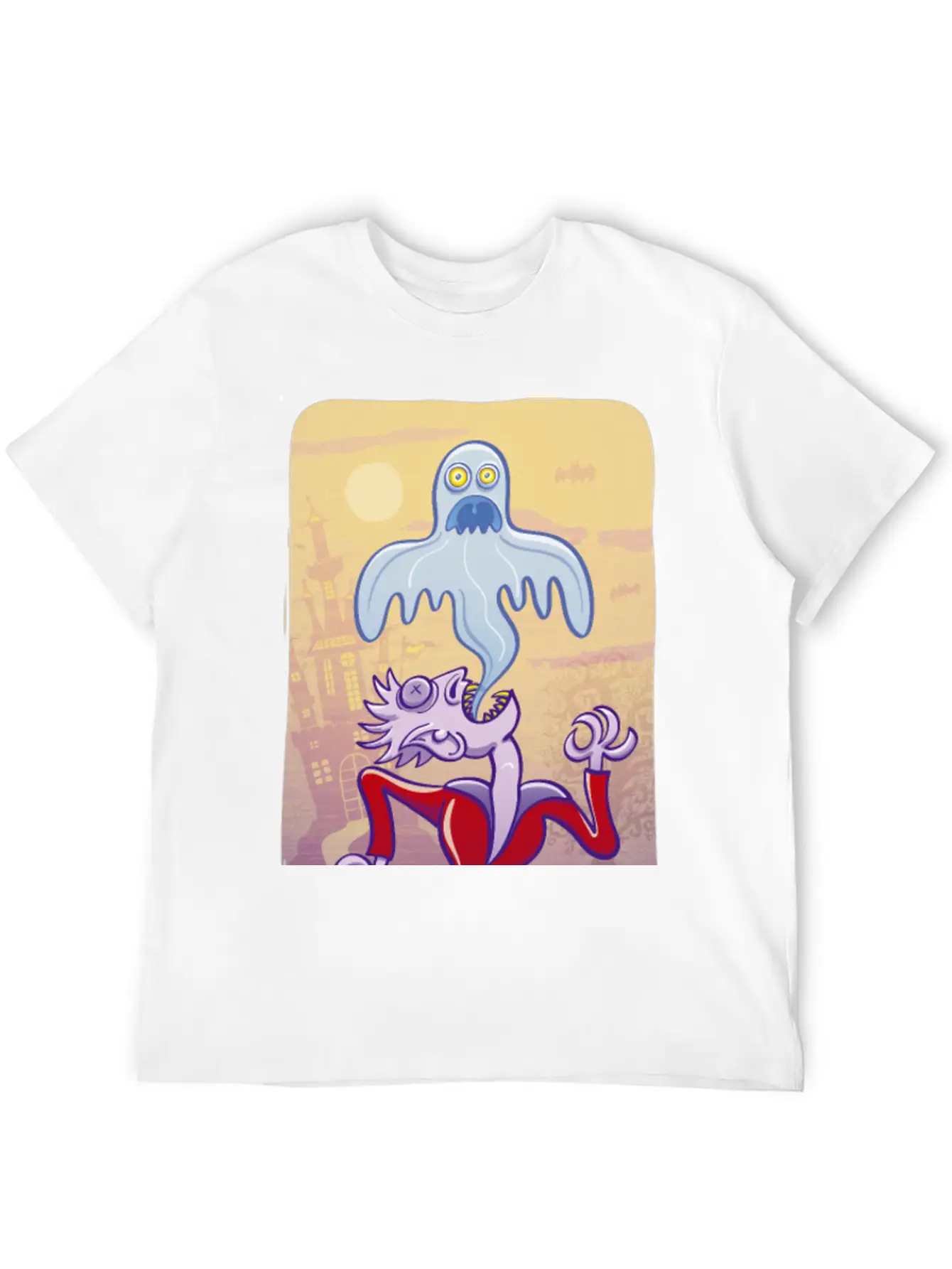 Horrific Vampire Expelling Spooky Ghost Comfortable Minimalist Graphic Tee – Summer Style Essential