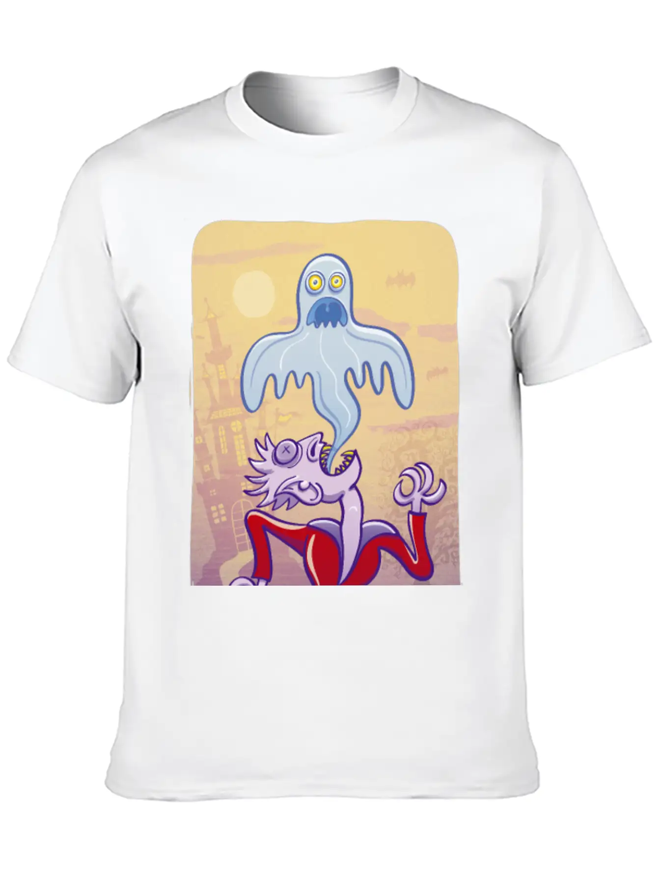 Horrific Vampire Expelling Spooky Ghost Comfortable Minimalist Graphic Tee – Summer Style Essential