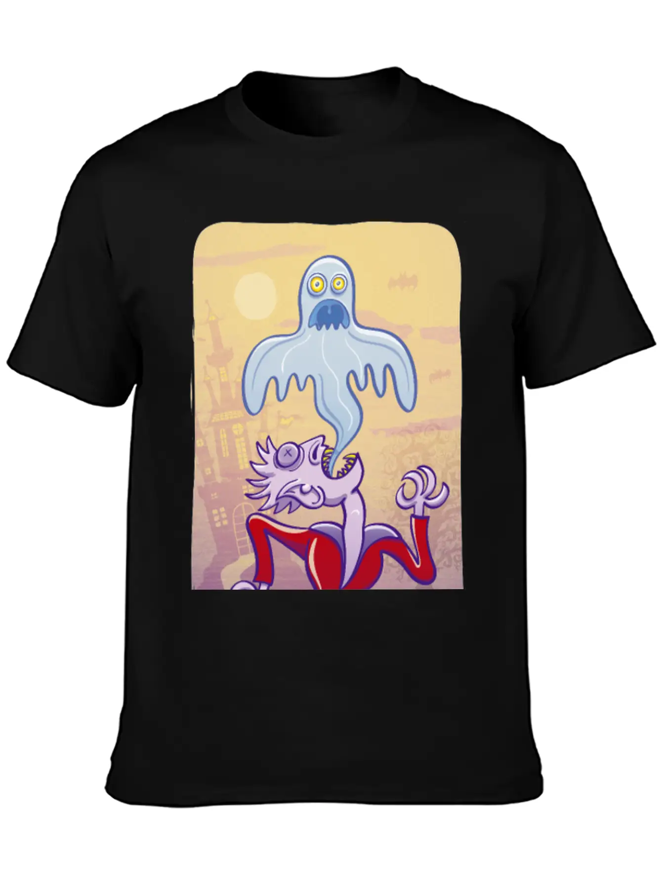 Horrific Vampire Expelling Spooky Ghost Comfortable Minimalist Graphic Tee – Summer Style Essential