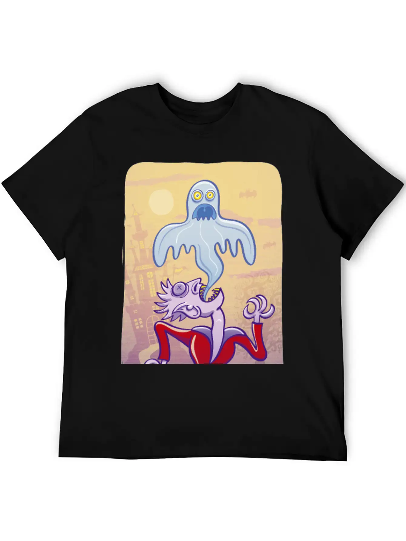 Horrific Vampire Expelling Spooky Ghost Comfortable Minimalist Graphic Tee – Summer Style Essential