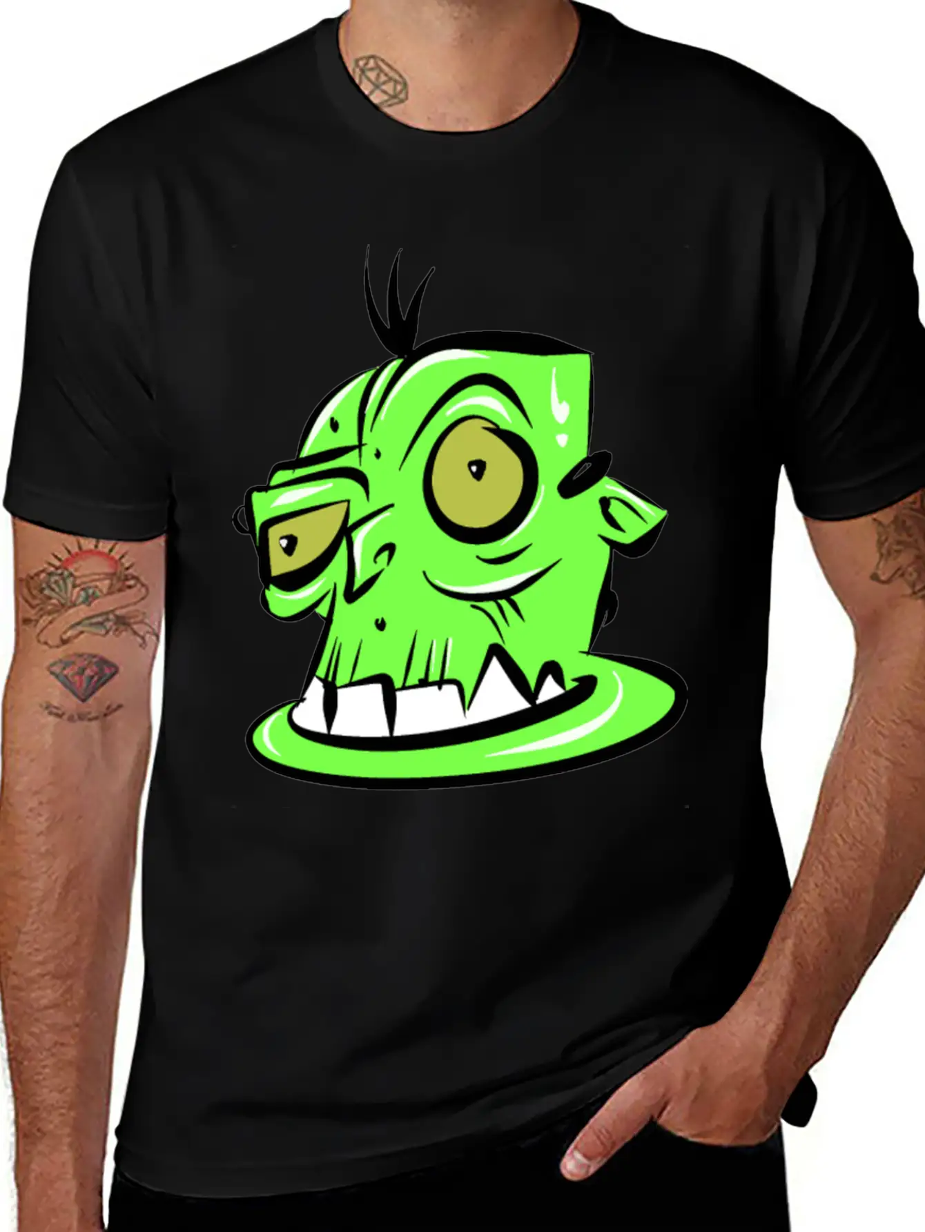 Horror Drawing Comfortable Minimalist Graphic Tee – Summer Style Essential