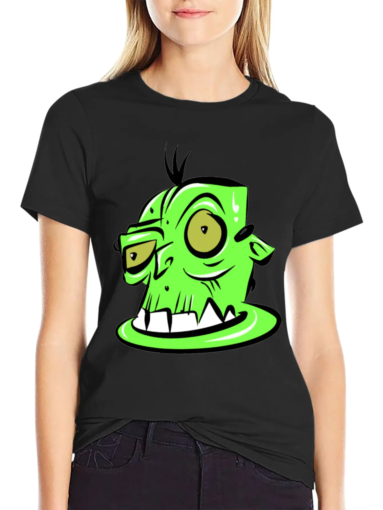 Horror Drawing Comfortable Minimalist Graphic Tee – Summer Style Essential