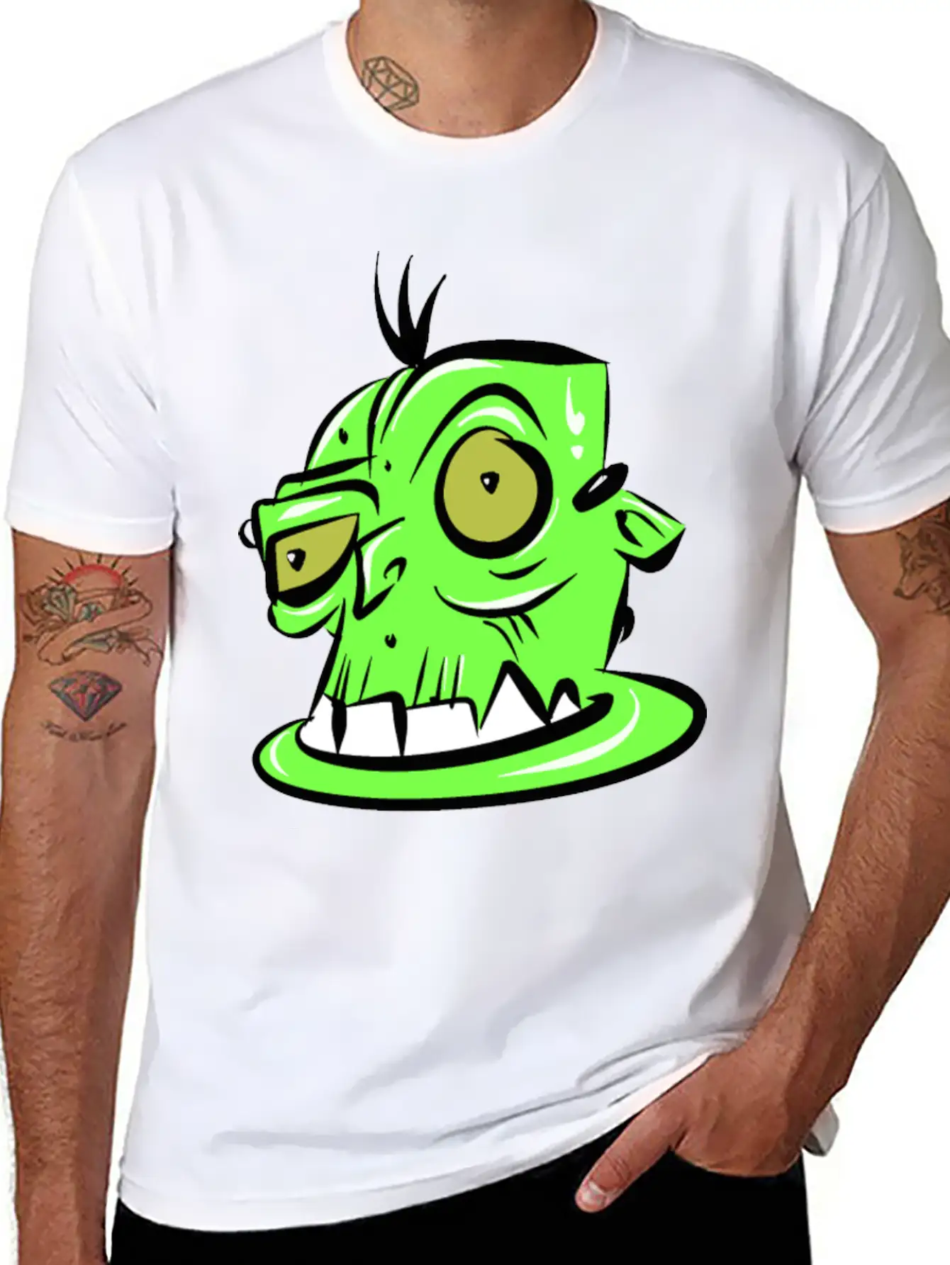 Horror Drawing Comfortable Minimalist Graphic Tee – Summer Style Essential