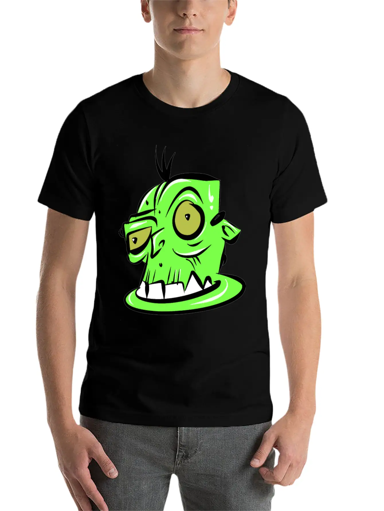 Horror Drawing Comfortable Minimalist Graphic Tee – Summer Style Essential