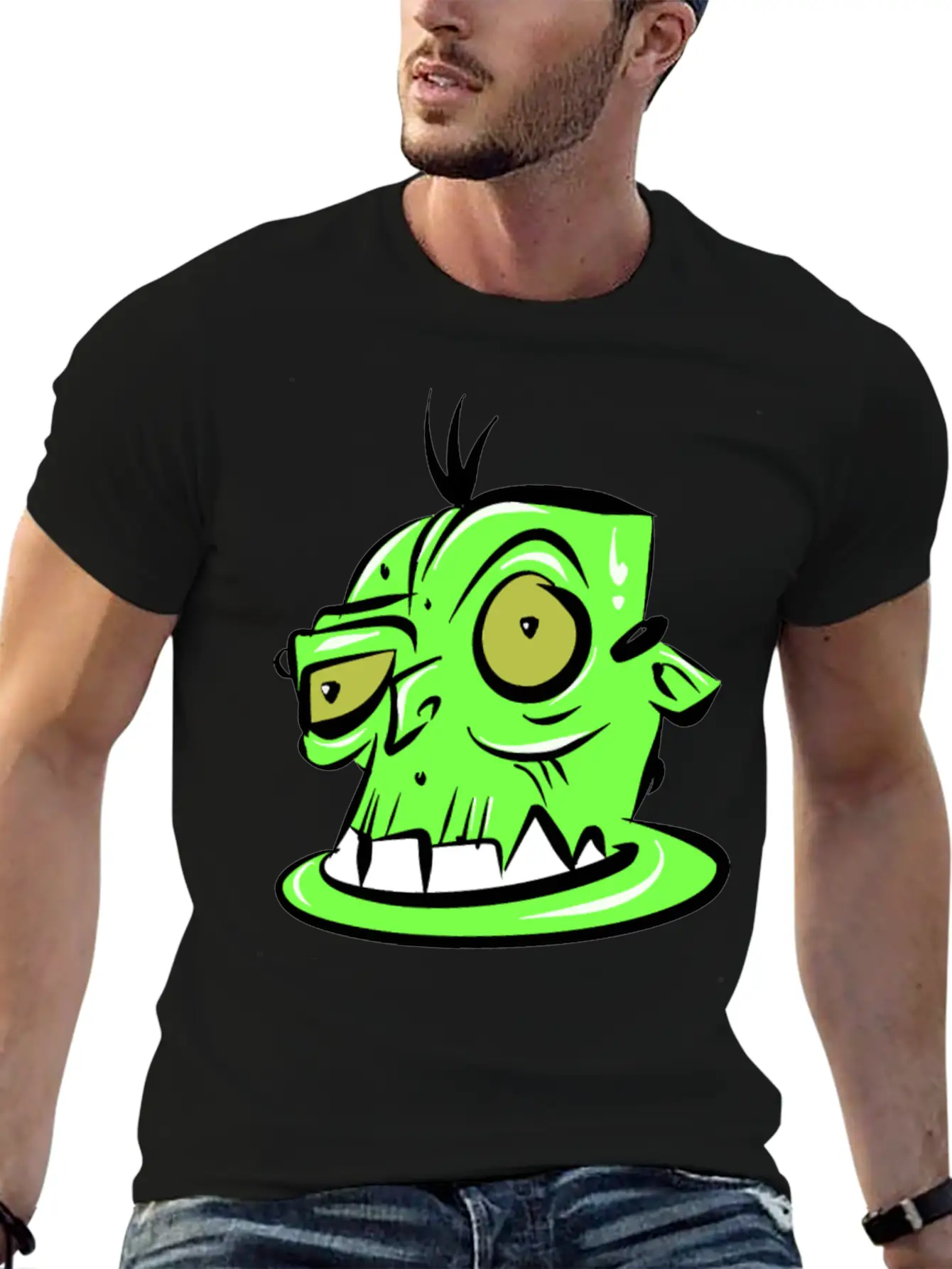 Horror Drawing Comfortable Minimalist Graphic Tee – Summer Style Essential