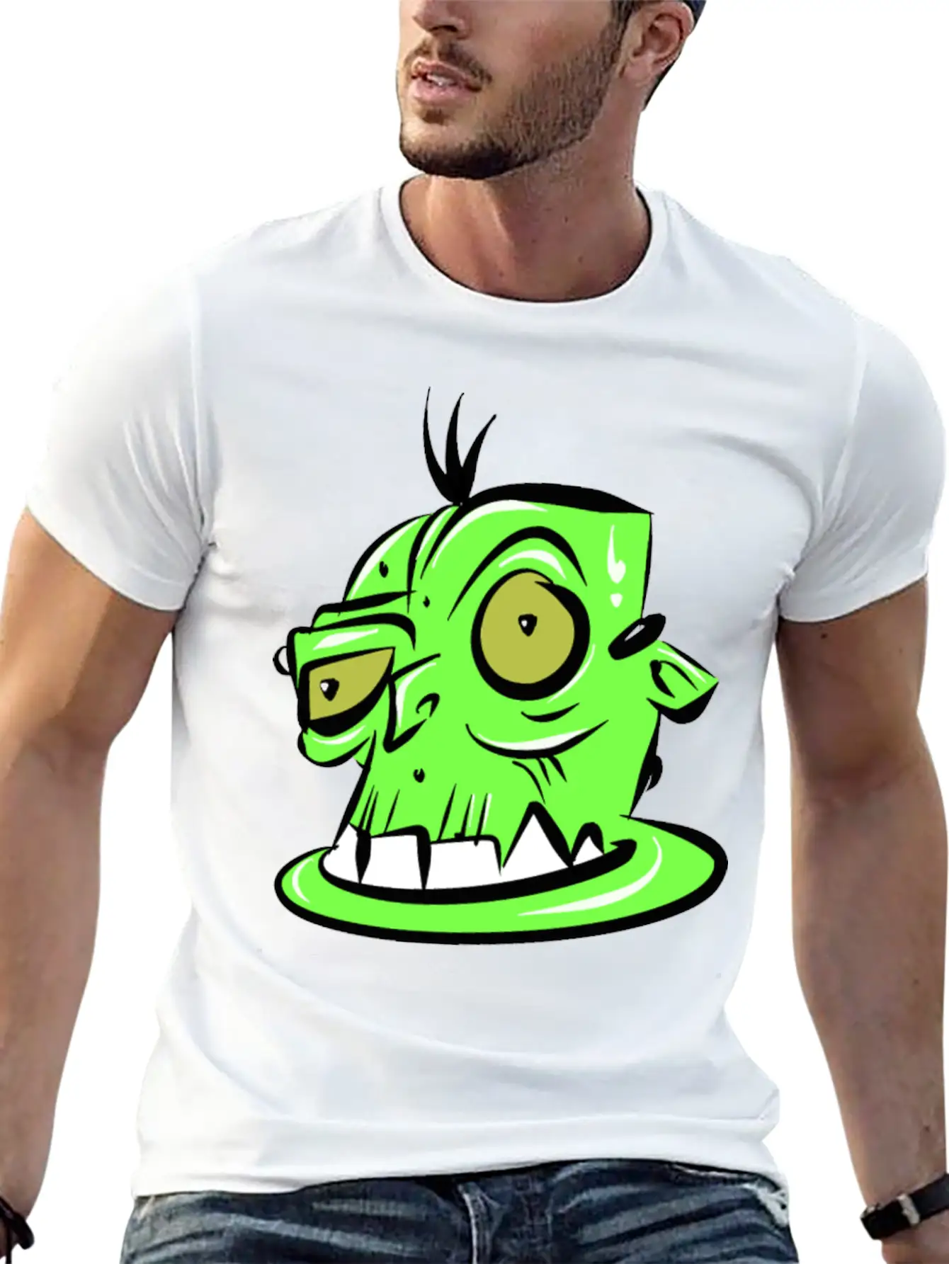 Horror Drawing Comfortable Minimalist Graphic Tee – Summer Style Essential